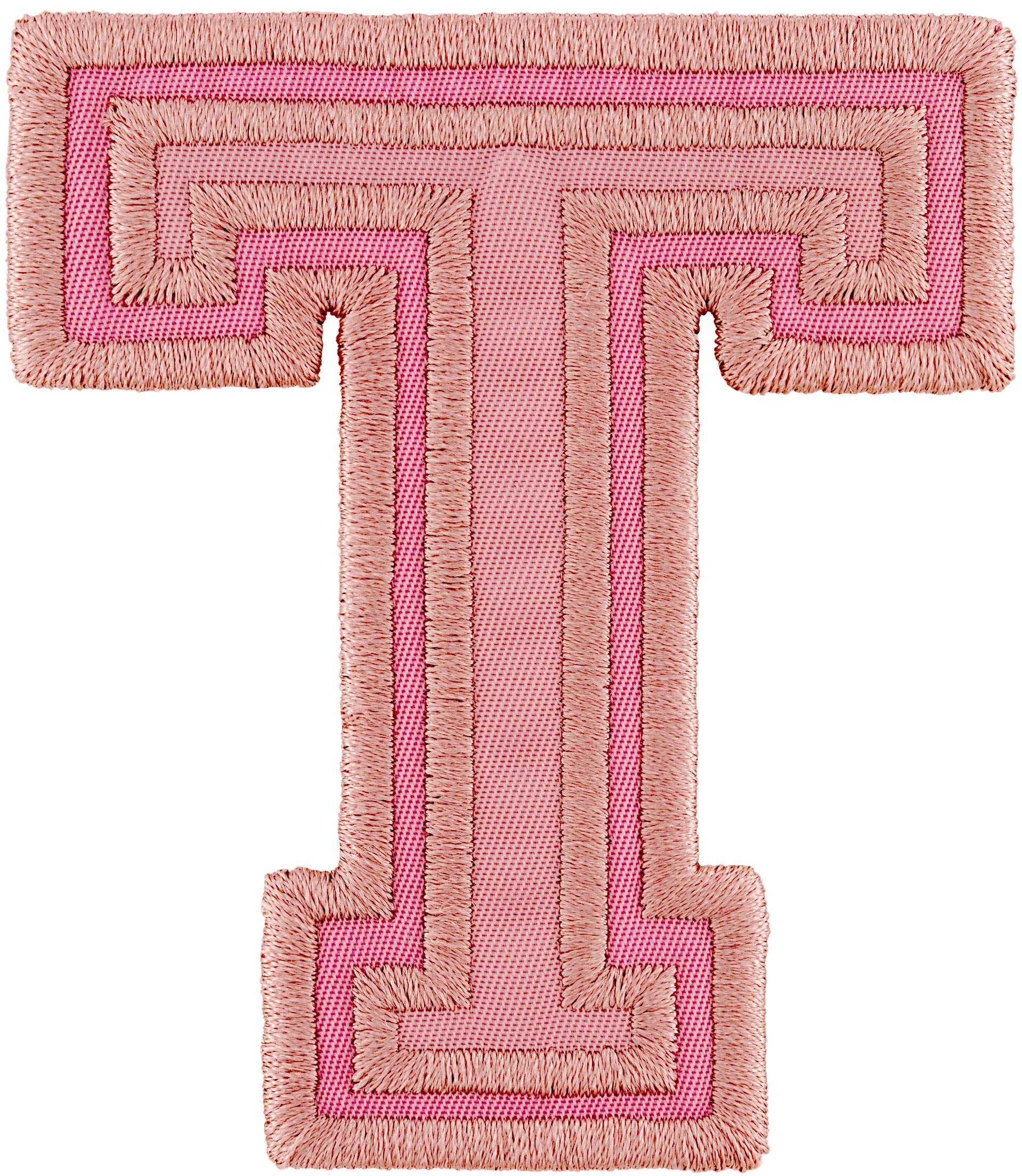 Mauve Varsity Nylon Letter Patch