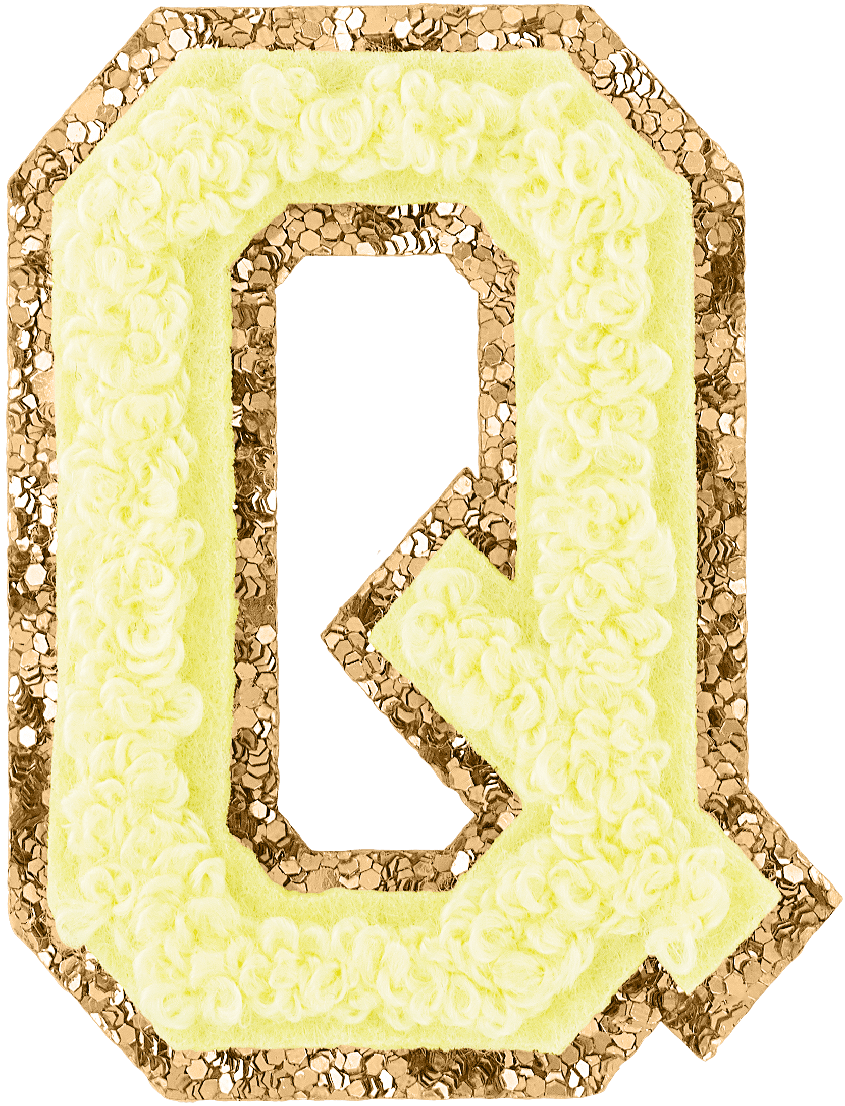 Banana Glitter Varsity Letter Patch
