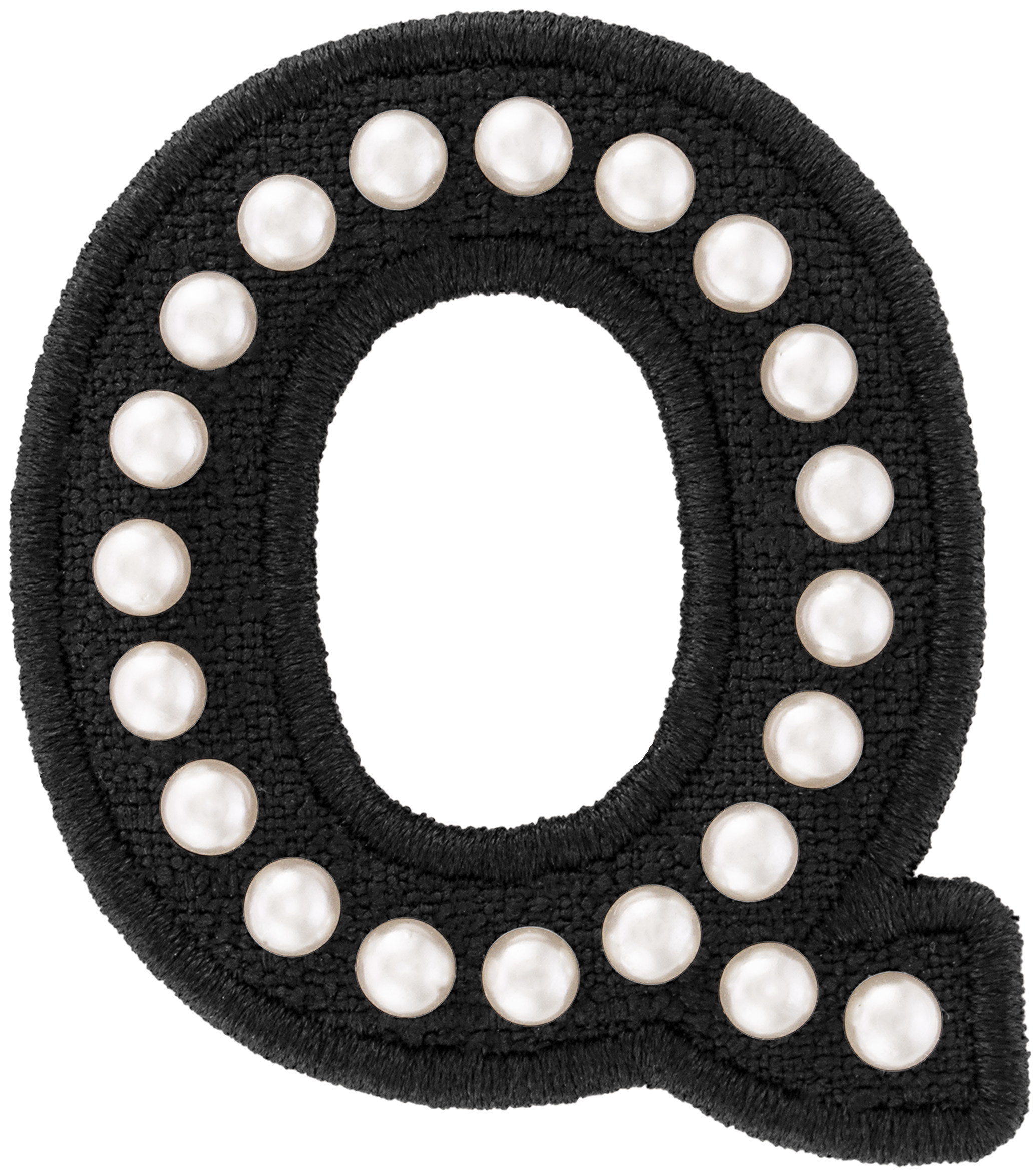 Black Pearl Letter Patch