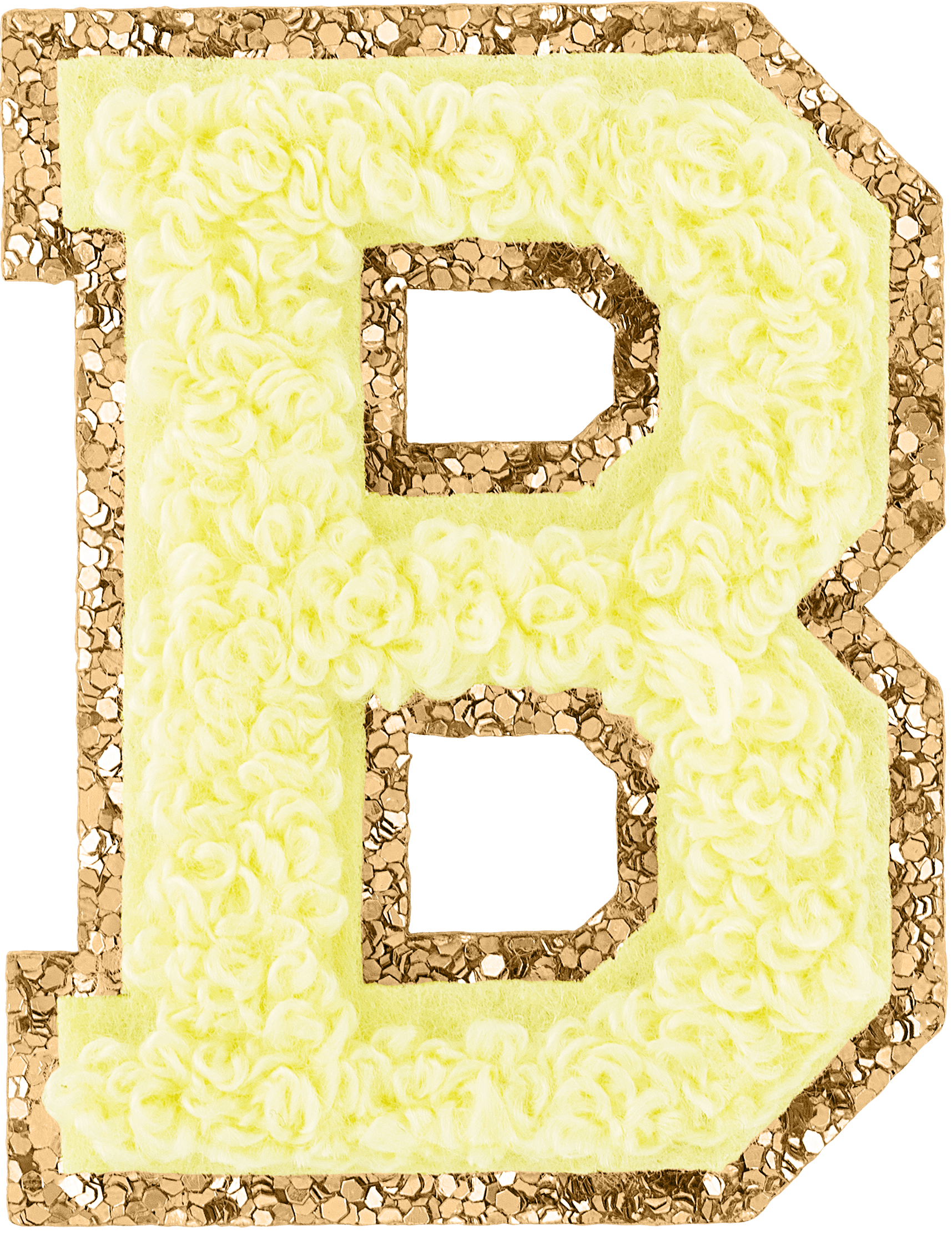 Banana Glitter Varsity Letter Patch