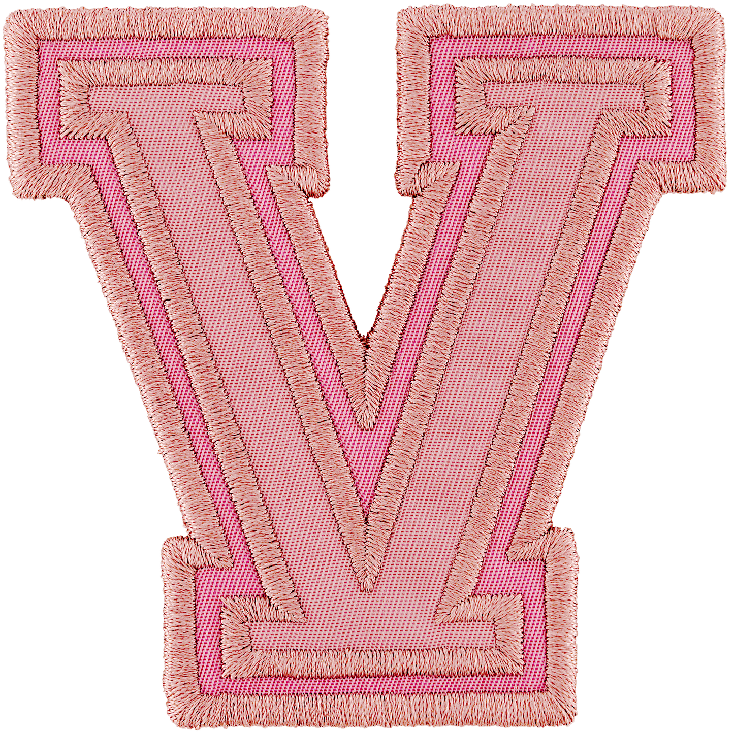 Mauve Varsity Nylon Letter Patch