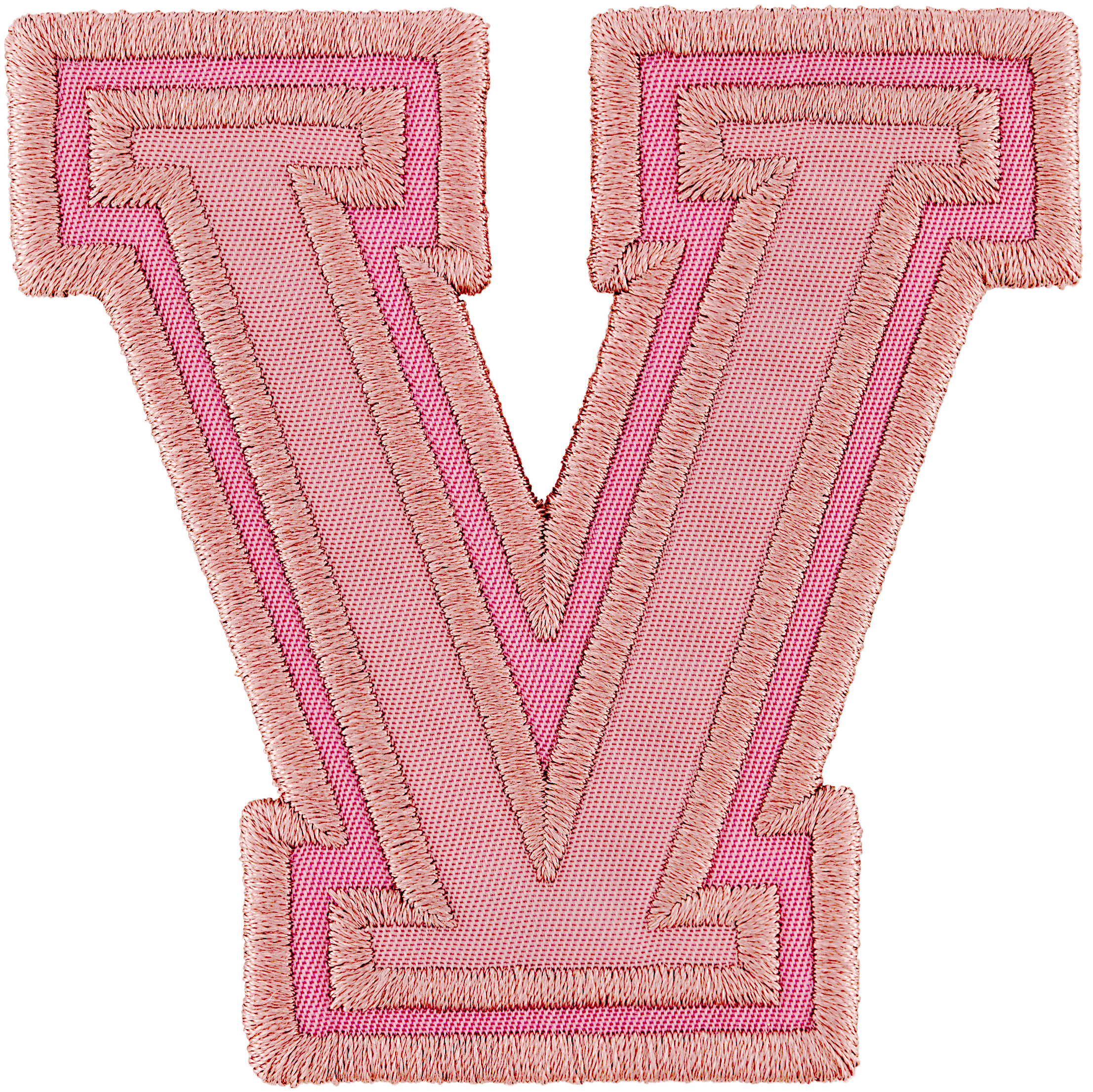 Mauve Varsity Nylon Letter Patch