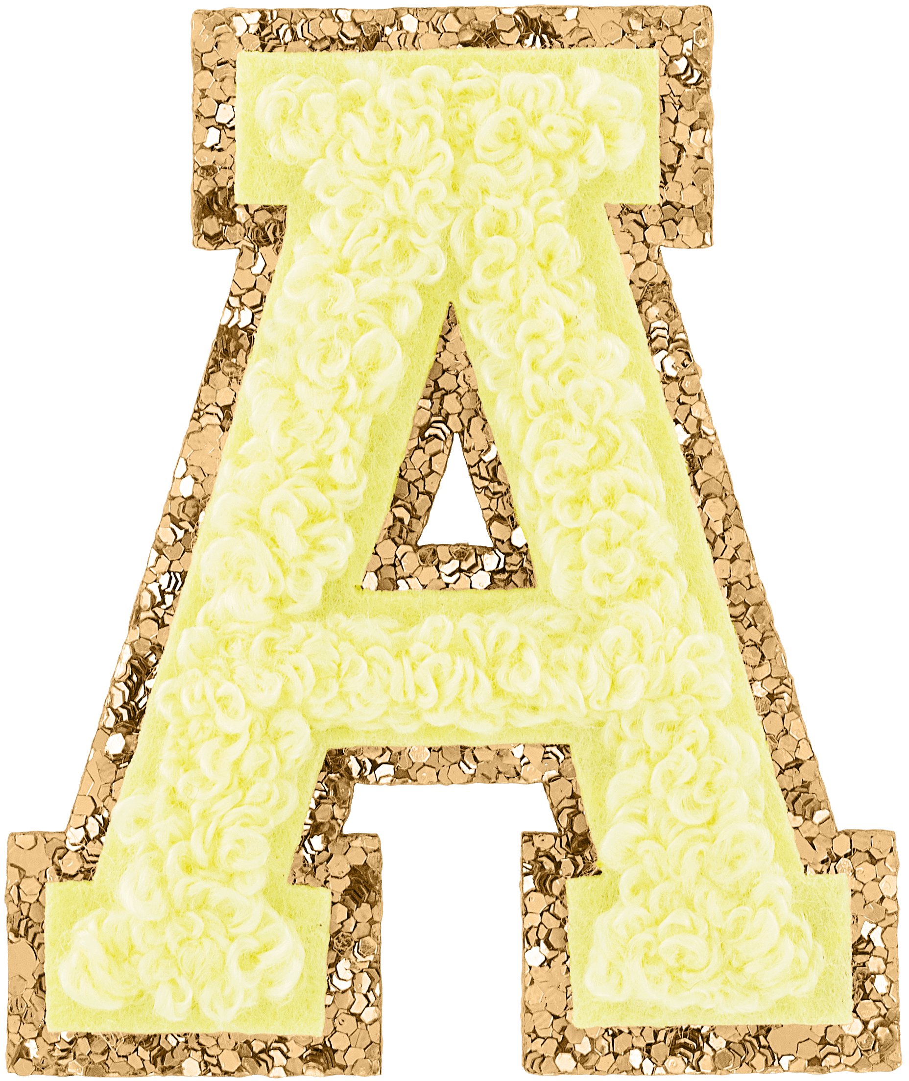 Banana Glitter Varsity Letter Patch