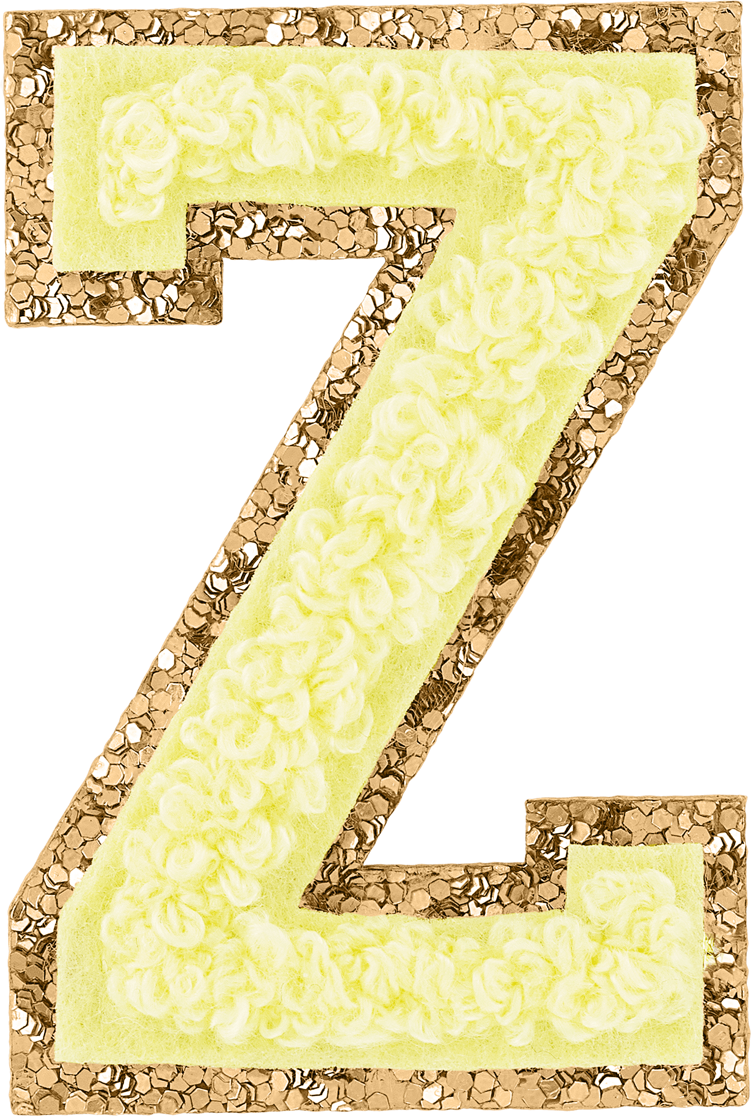 Banana Glitter Varsity Letter Patch