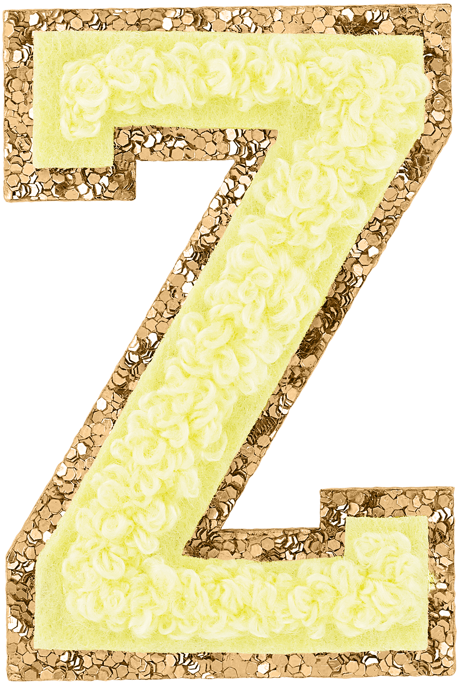 Banana Glitter Varsity Letter Patch