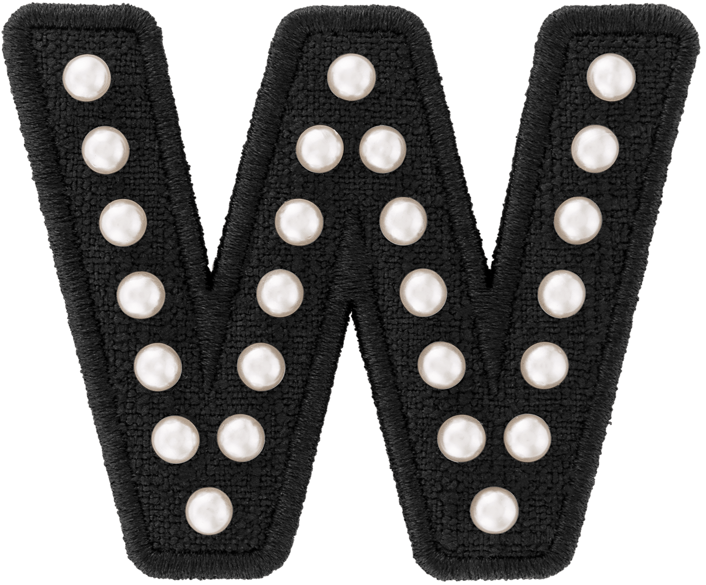 Black Pearl Letter Patch