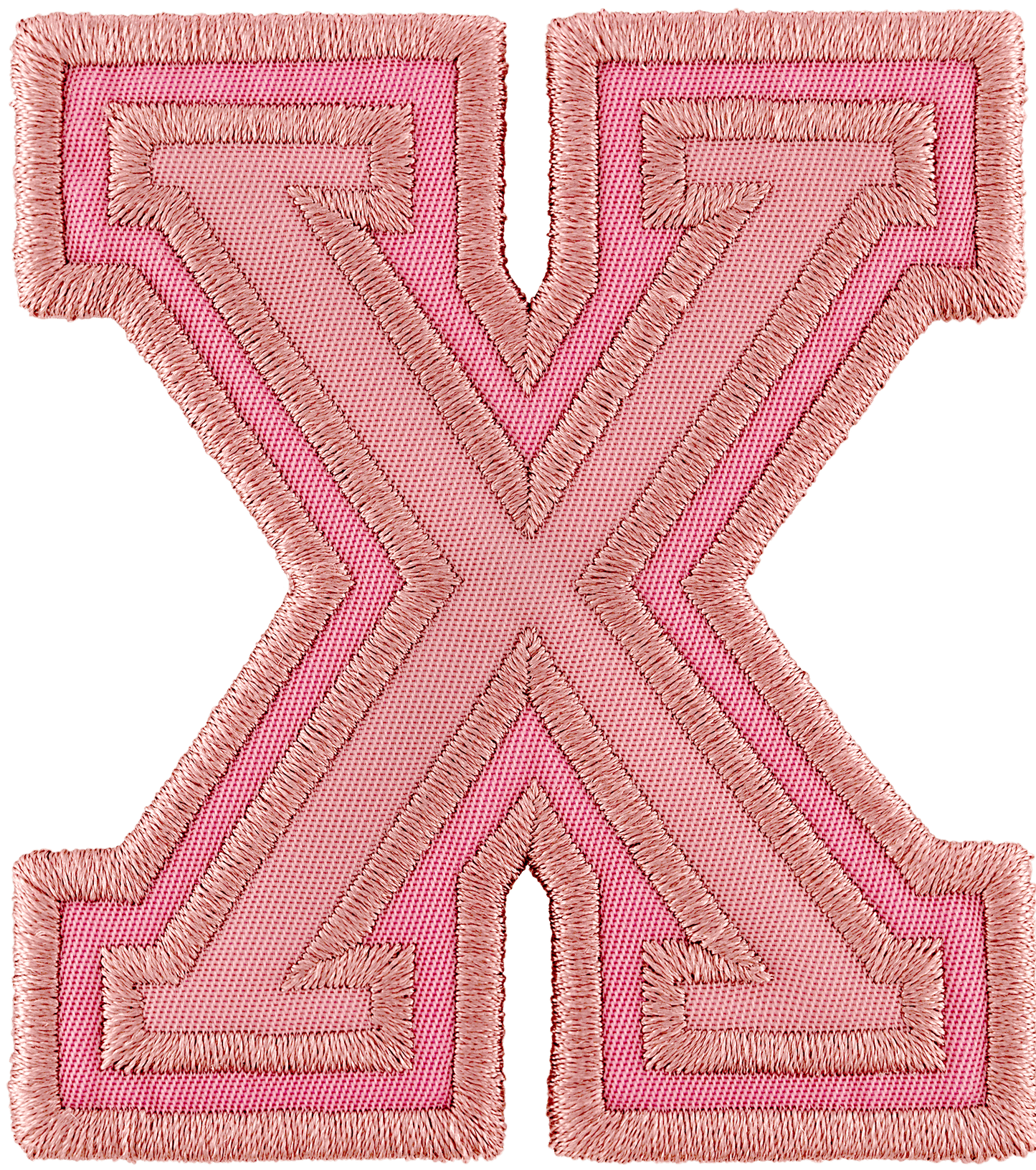 Mauve Varsity Nylon Letter Patch