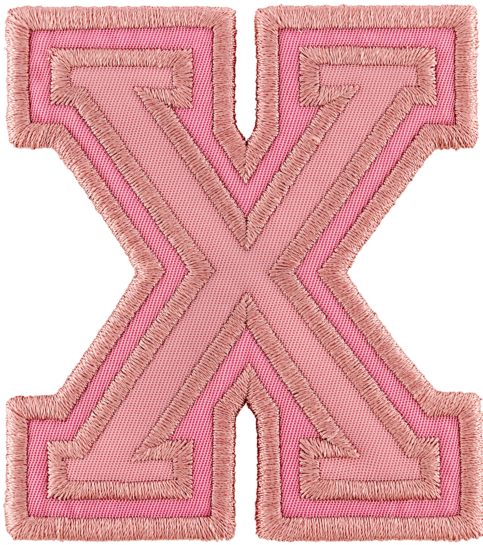 Mauve Varsity Nylon Letter Patch