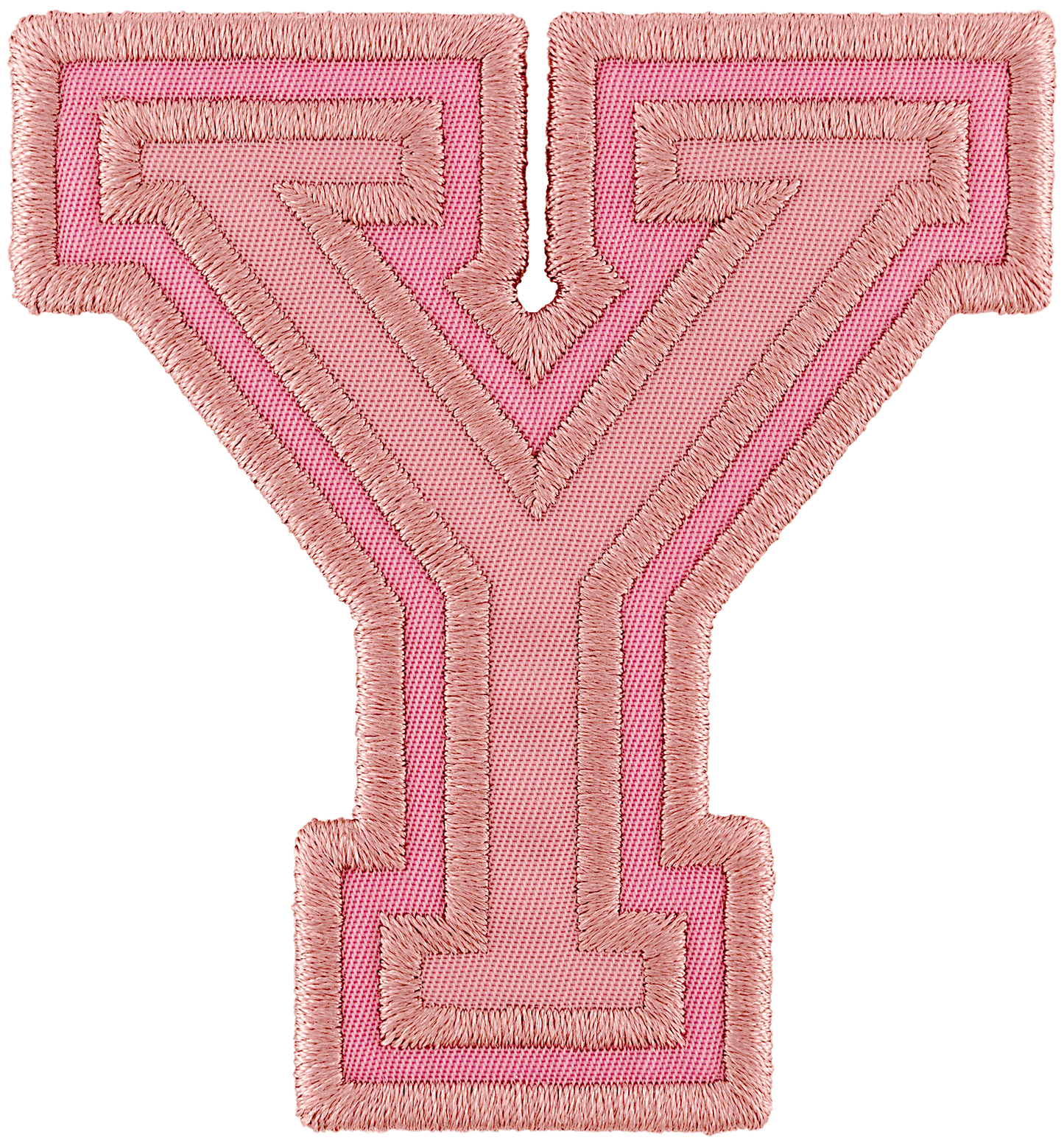 Mauve Varsity Nylon Letter Patch