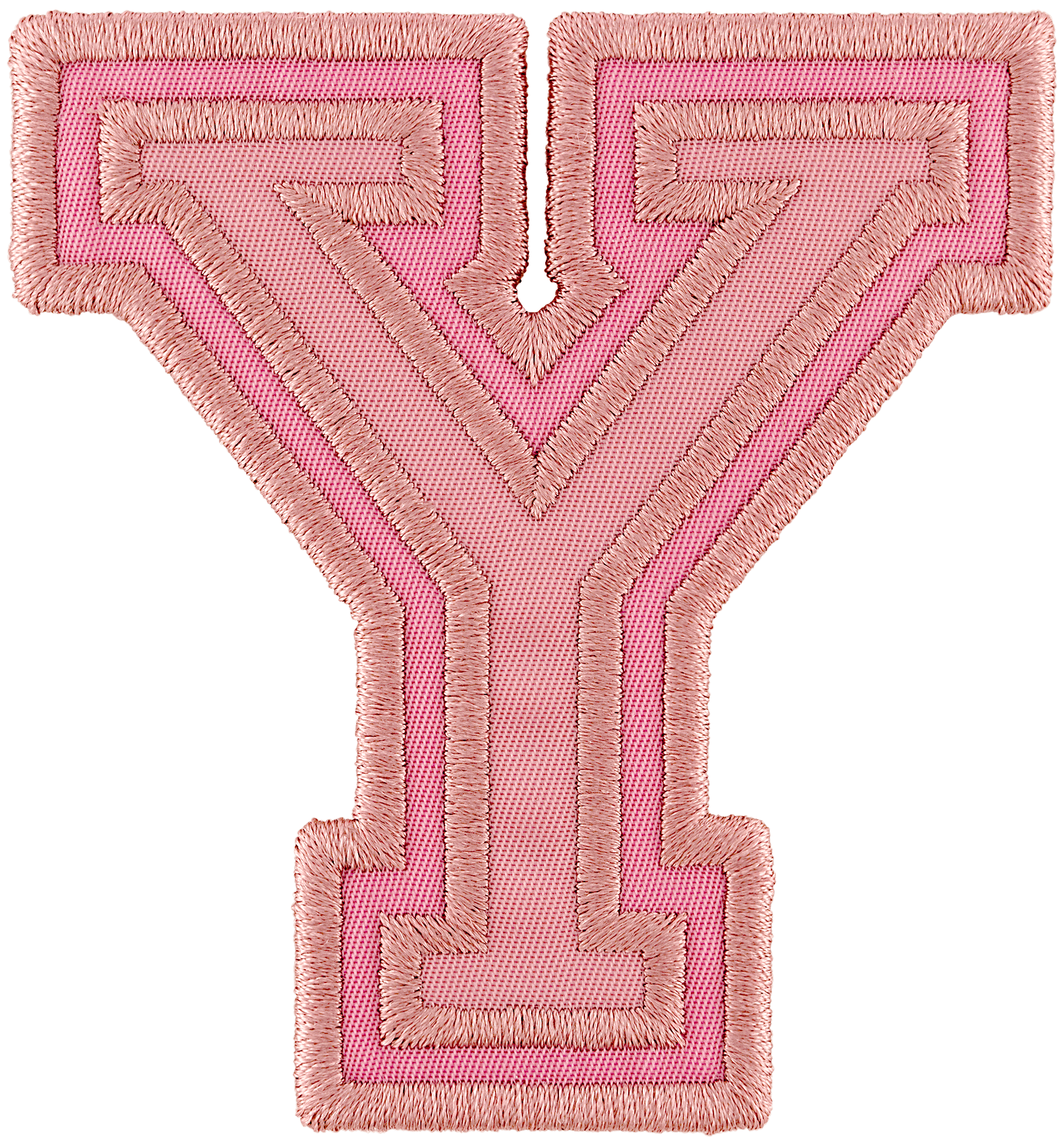 Mauve Varsity Nylon Letter Patch