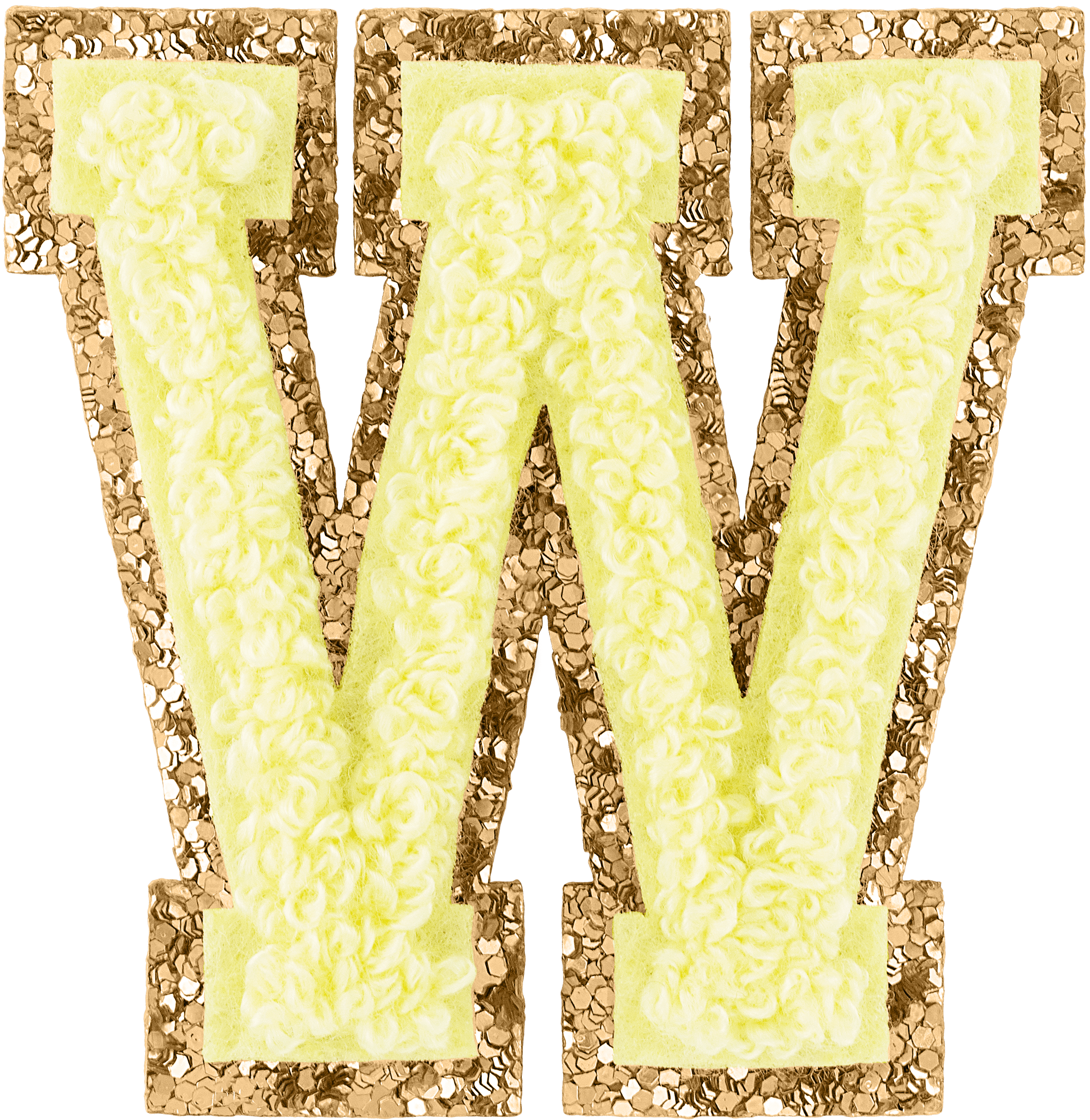 Banana Glitter Varsity Letter Patch