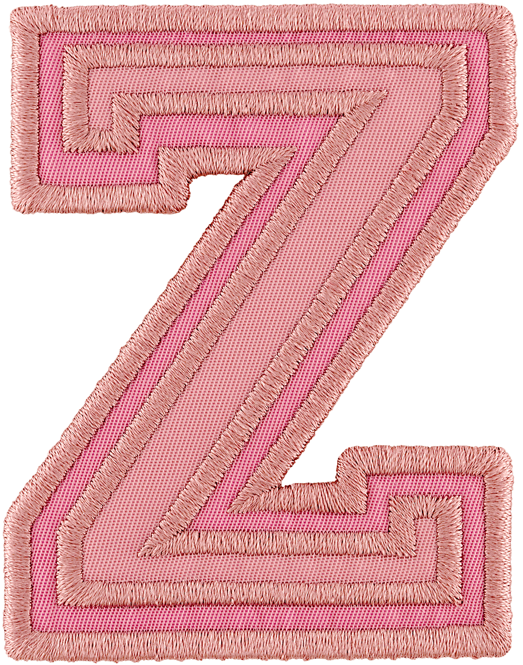 Mauve Varsity Nylon Letter Patch