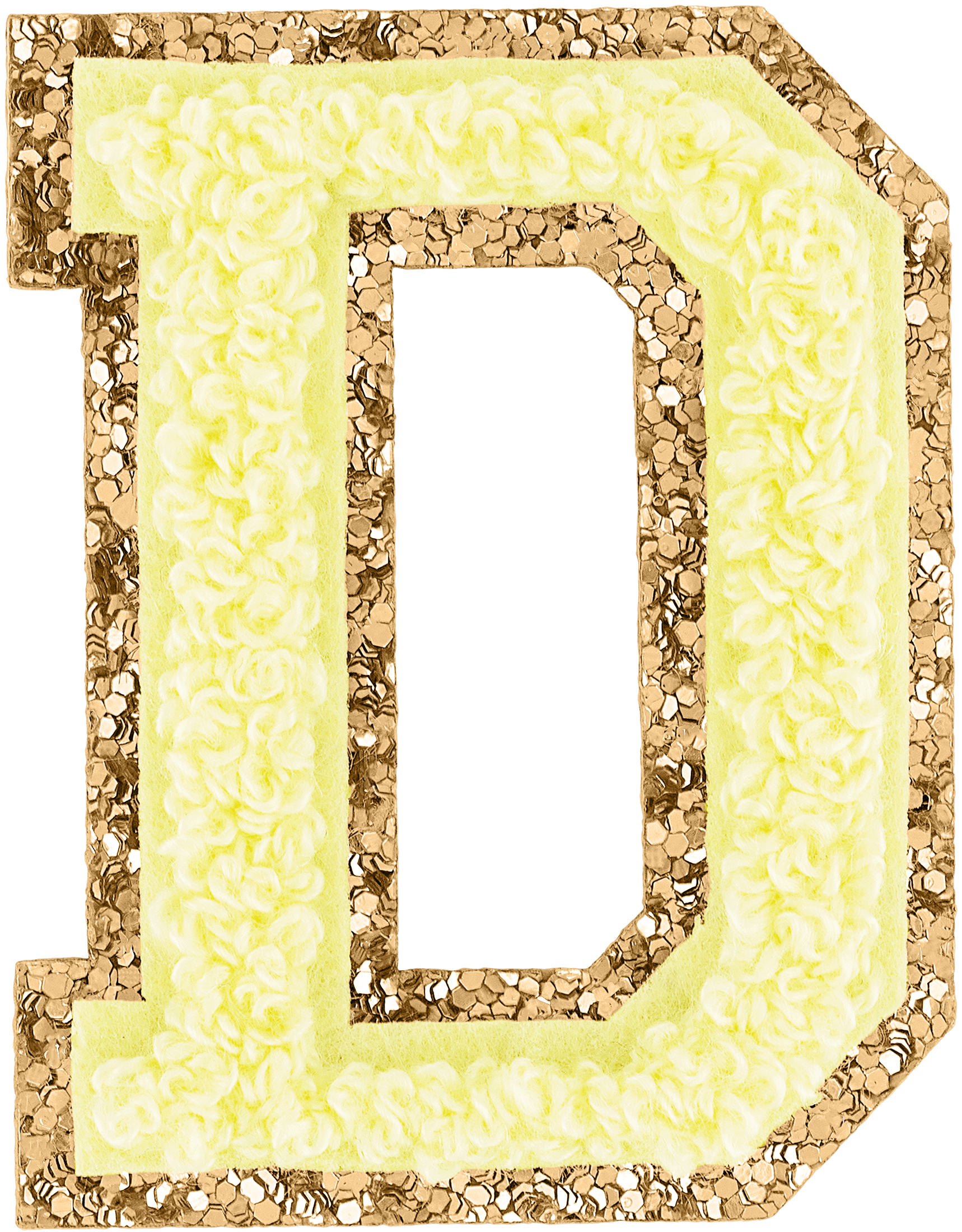 Banana Glitter Varsity Letter Patch
