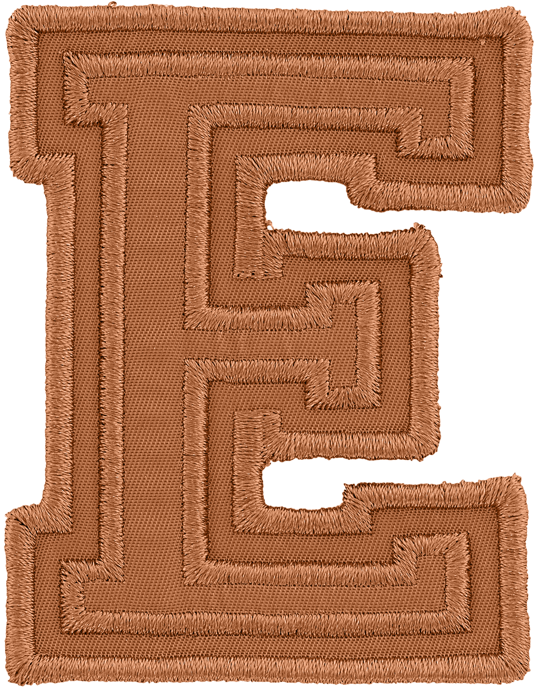Camel Varsity Nylon Letter Patch