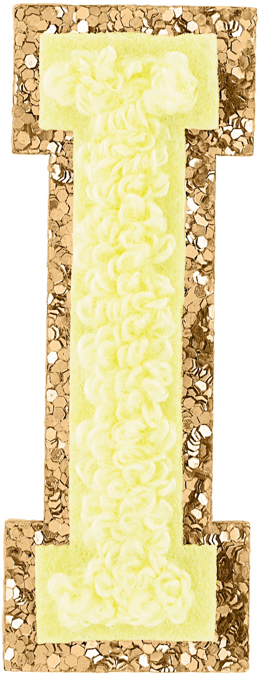 Banana Glitter Varsity Letter Patch