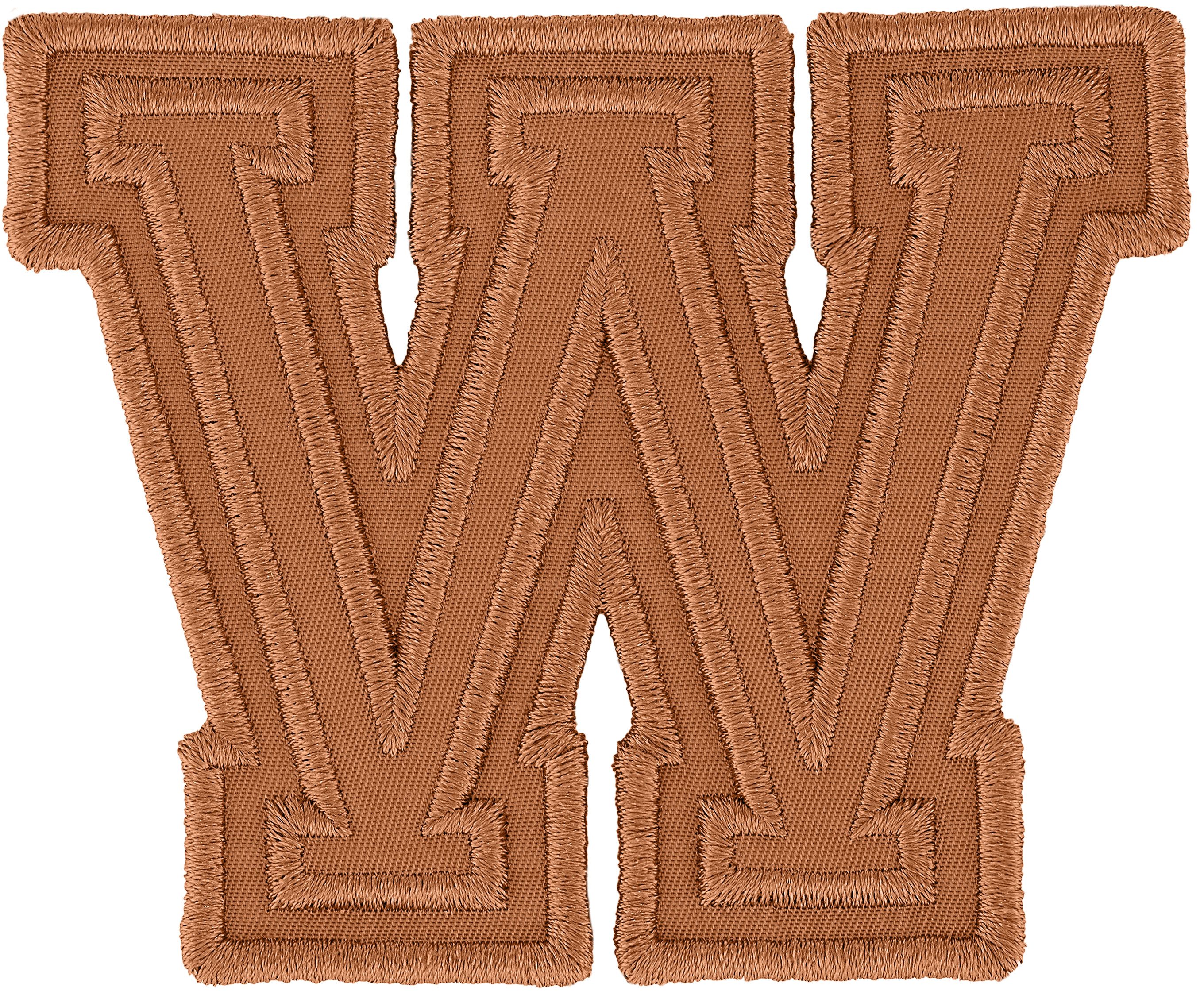Camel Varsity Nylon Letter Patch