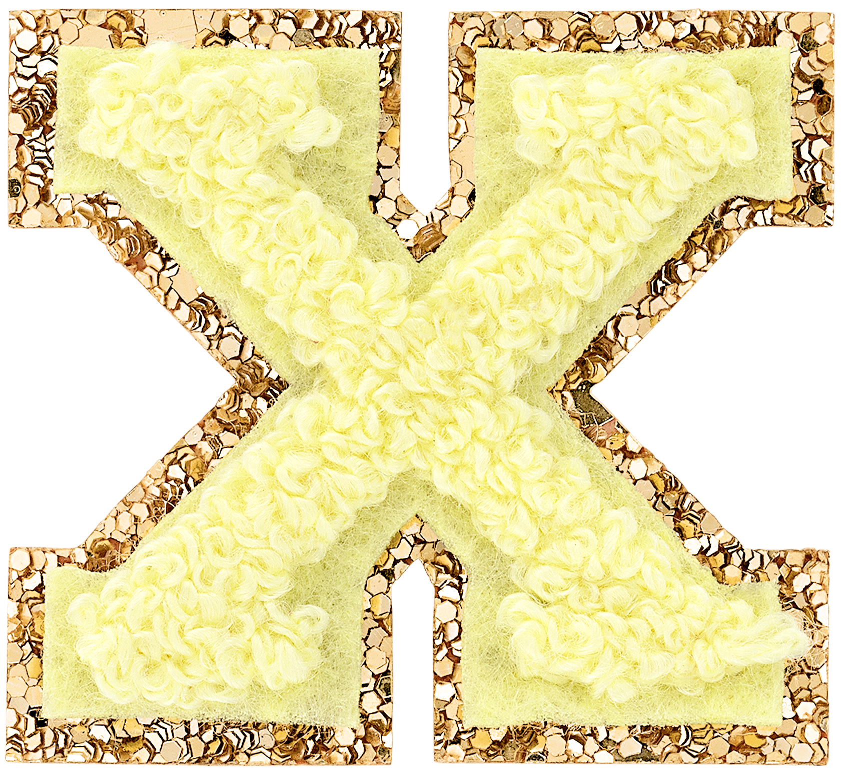 Banana Mini Glitter Varsity Letter Patch