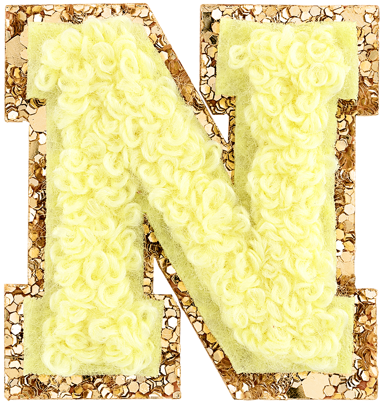 Banana Mini Glitter Varsity Letter Patch