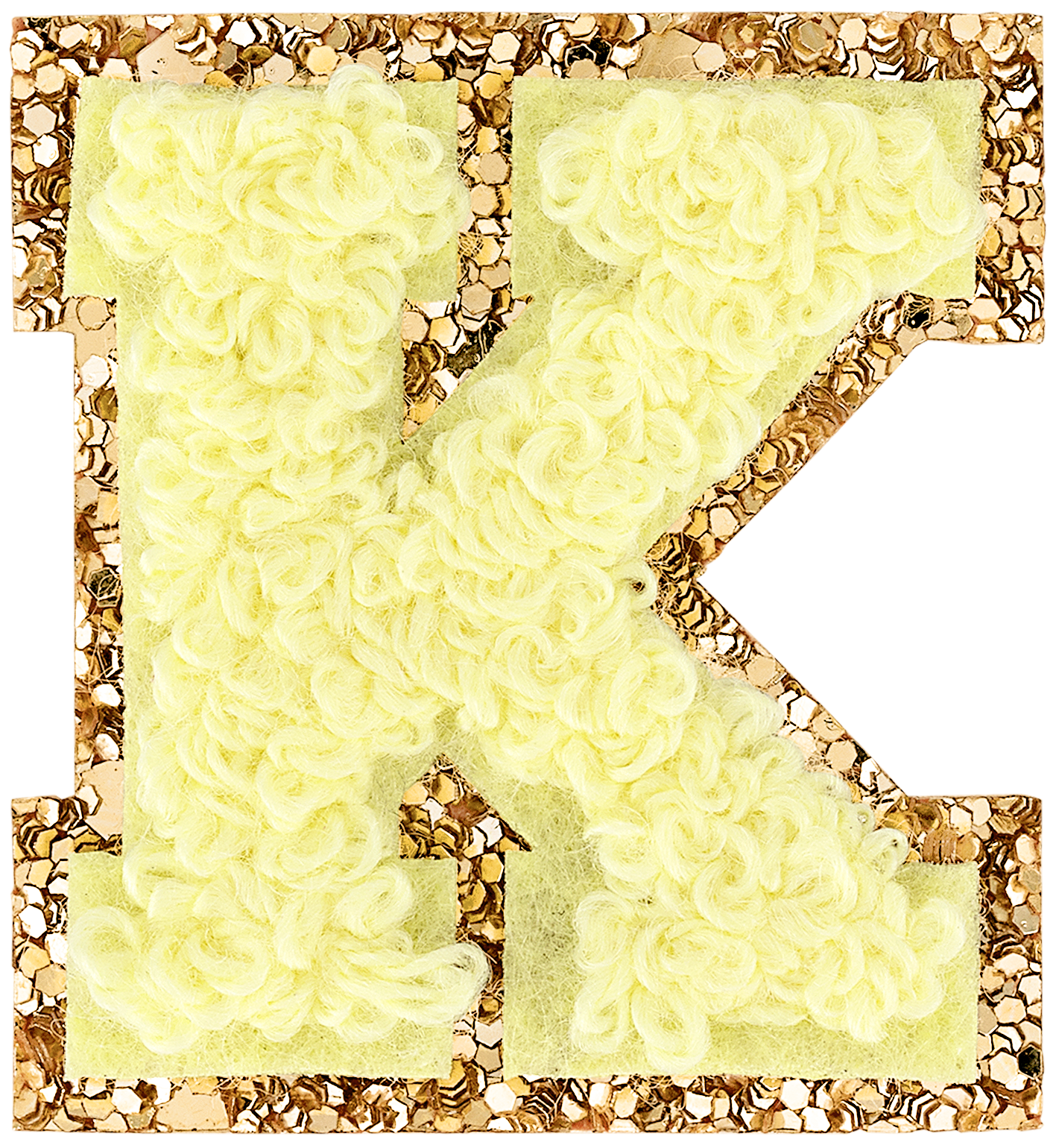 Banana Mini Glitter Varsity Letter Patch