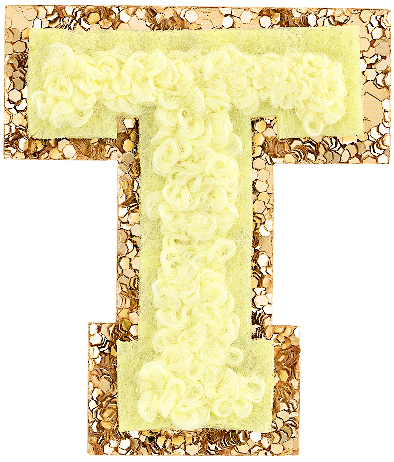 Banana Mini Glitter Varsity Letter Patch