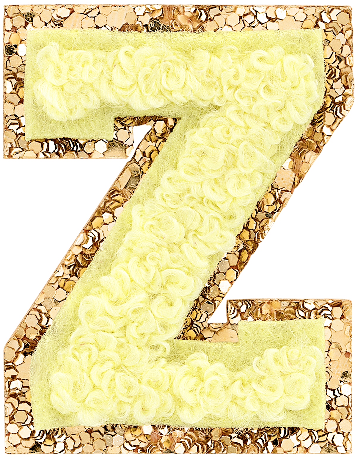 Banana Mini Glitter Varsity Letter Patch