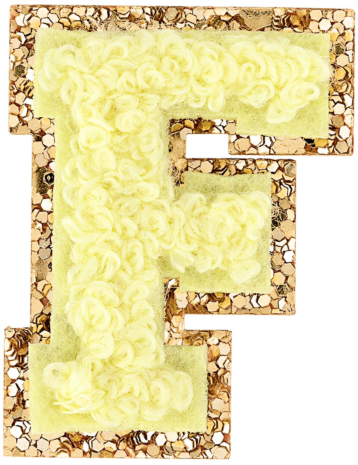 Banana Mini Glitter Varsity Letter Patch