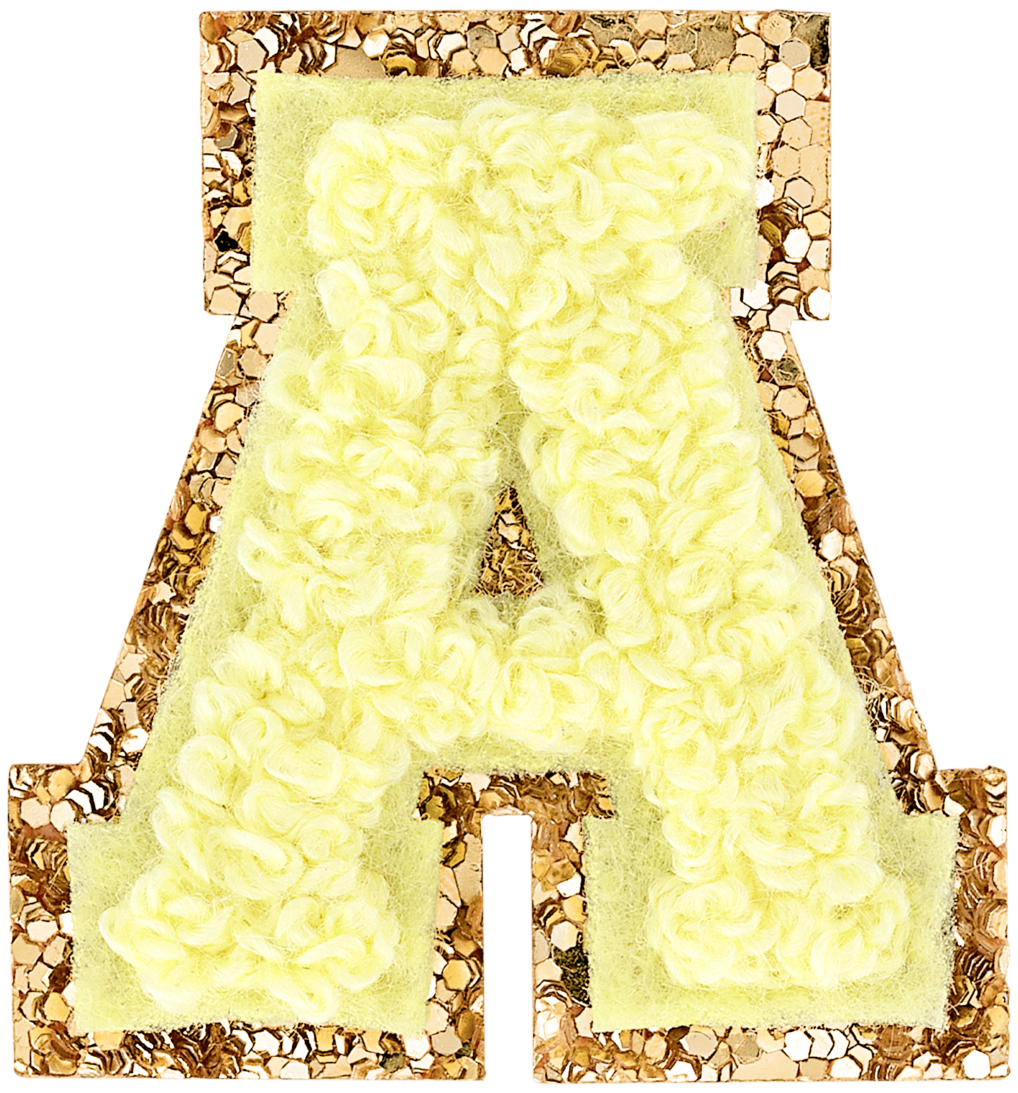 Banana Mini Glitter Varsity Letter Patch