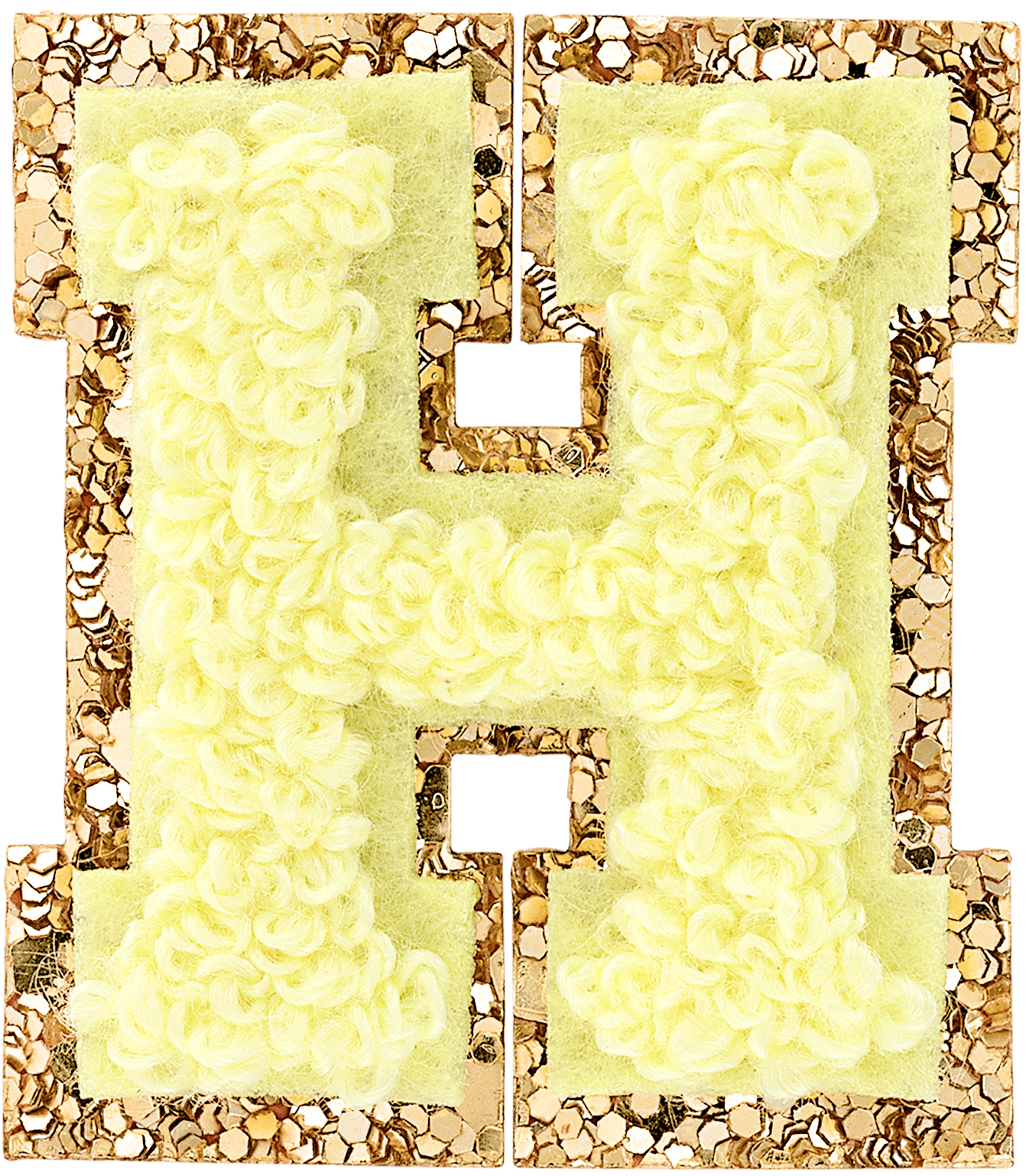 Banana Mini Glitter Varsity Letter Patch