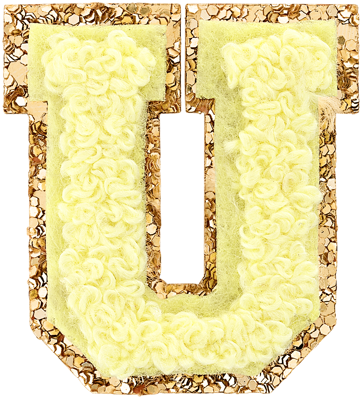 Banana Mini Glitter Varsity Letter Patch