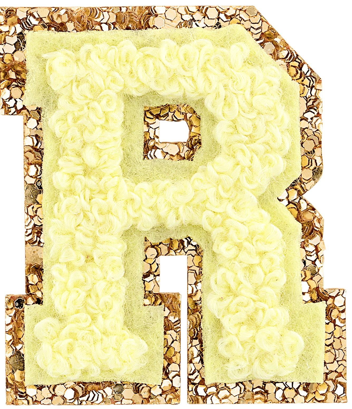 Banana Mini Glitter Varsity Letter Patch