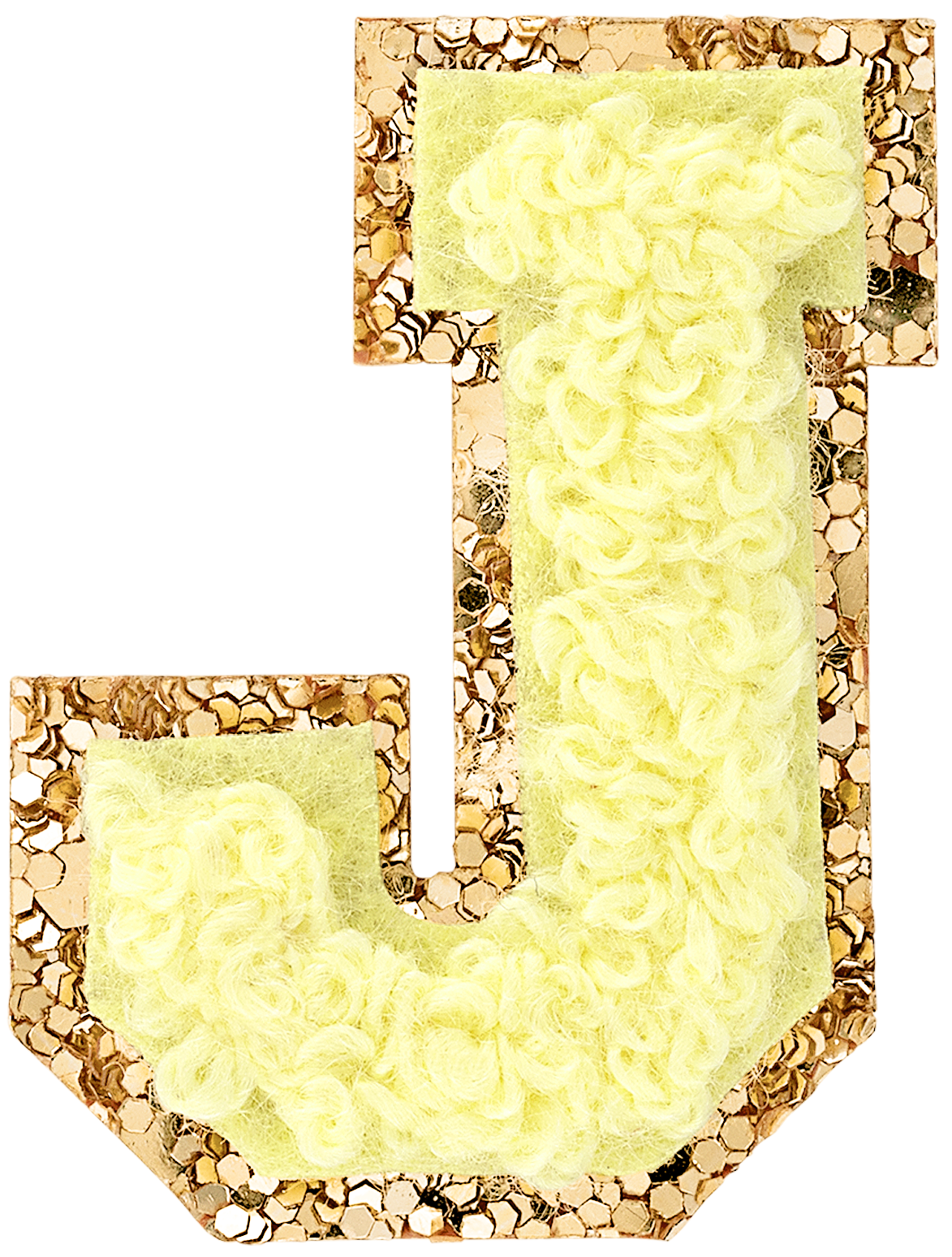 Banana Mini Glitter Varsity Letter Patch