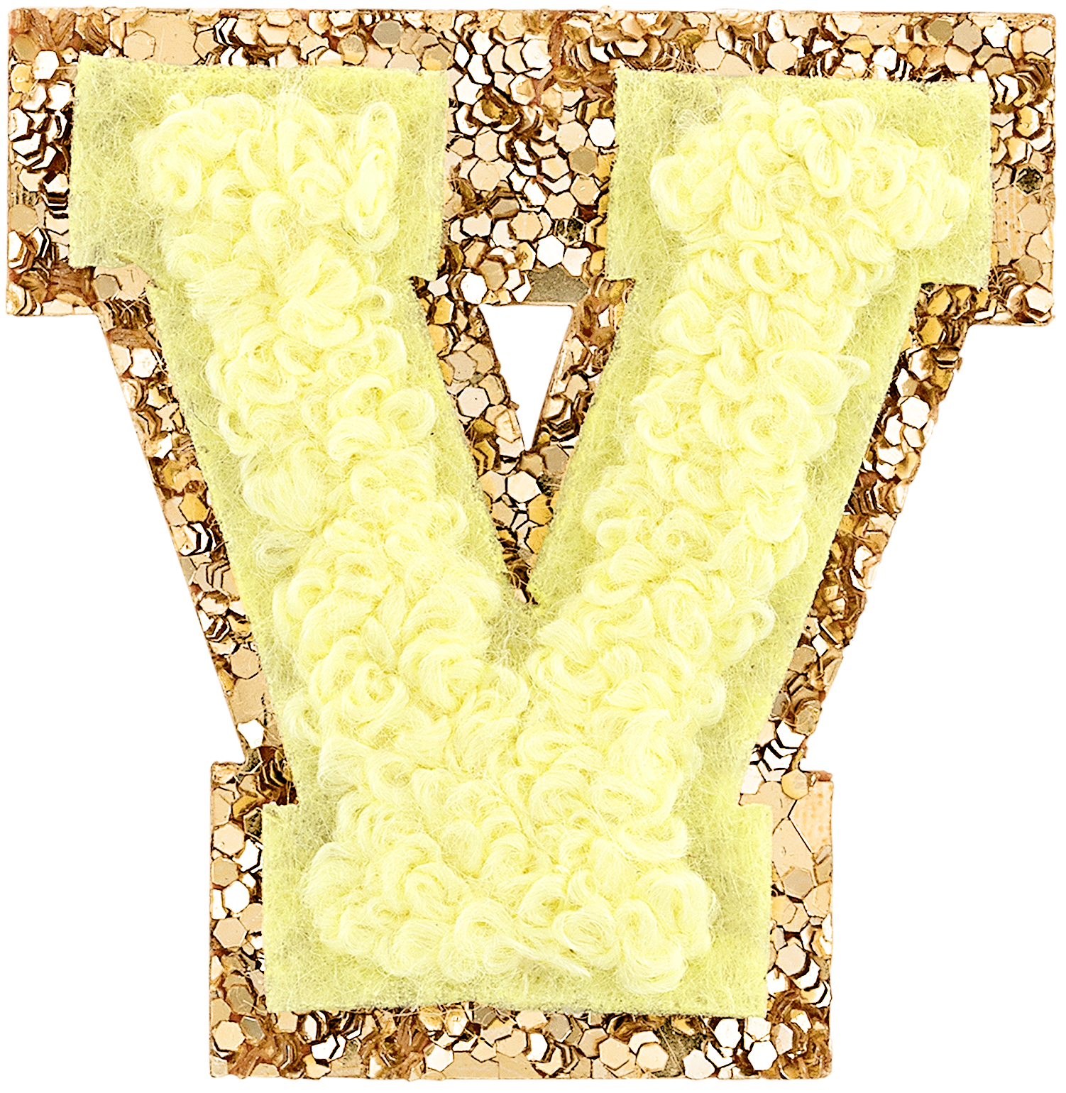 Banana Mini Glitter Varsity Letter Patch