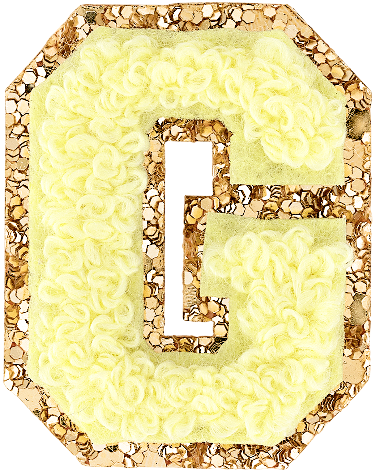 Banana Mini Glitter Varsity Letter Patch