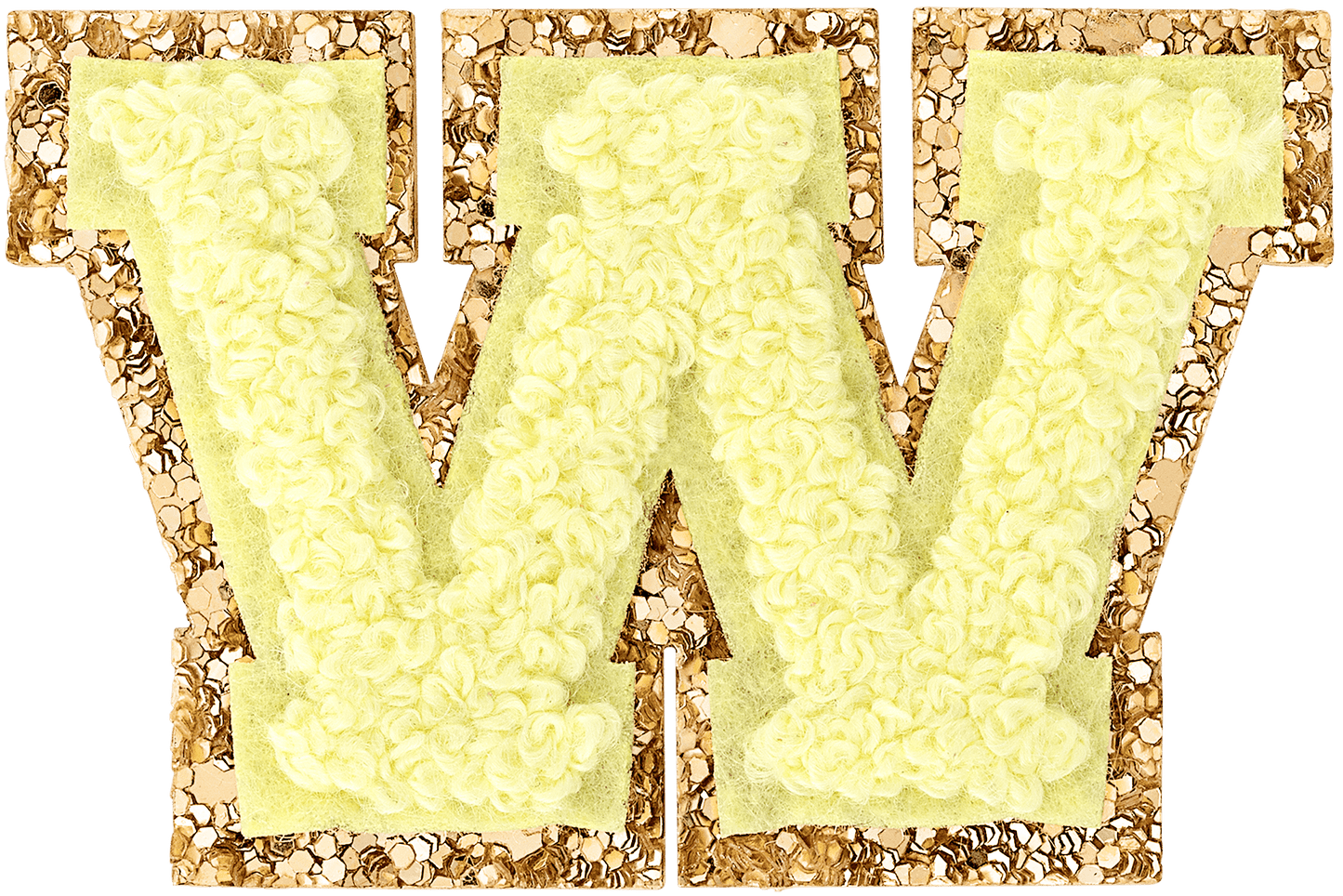 Banana Mini Glitter Varsity Letter Patch