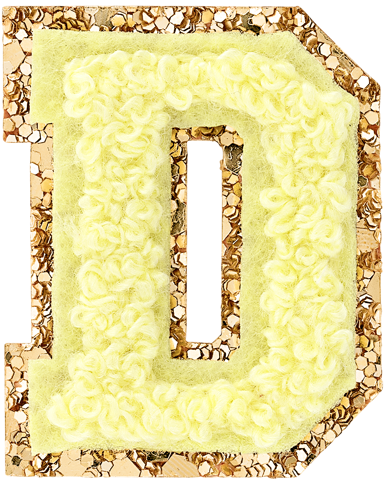 Banana Mini Glitter Varsity Letter Patch