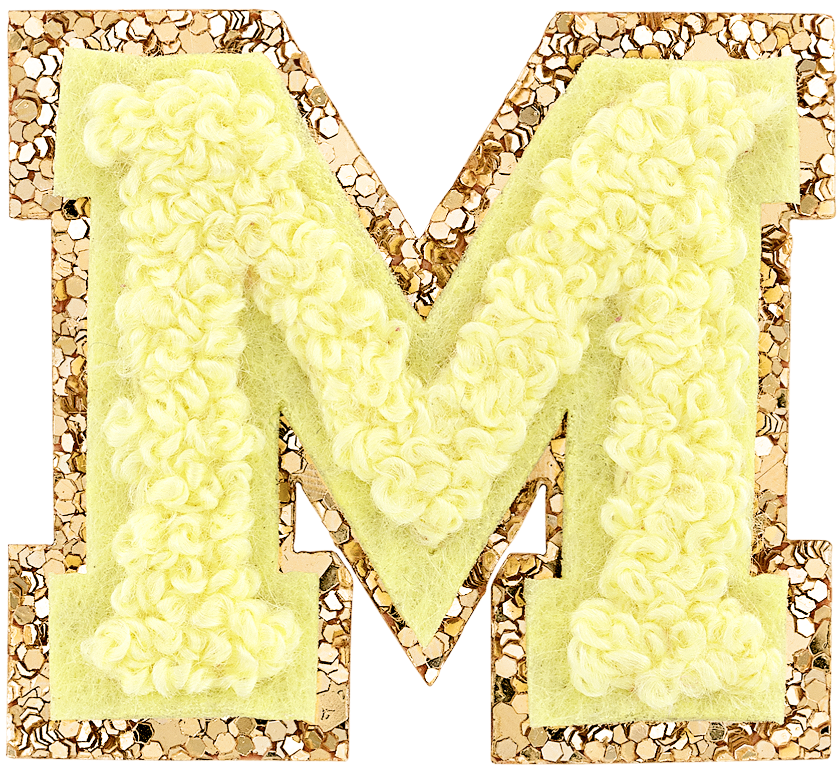 Banana Mini Glitter Varsity Letter Patch