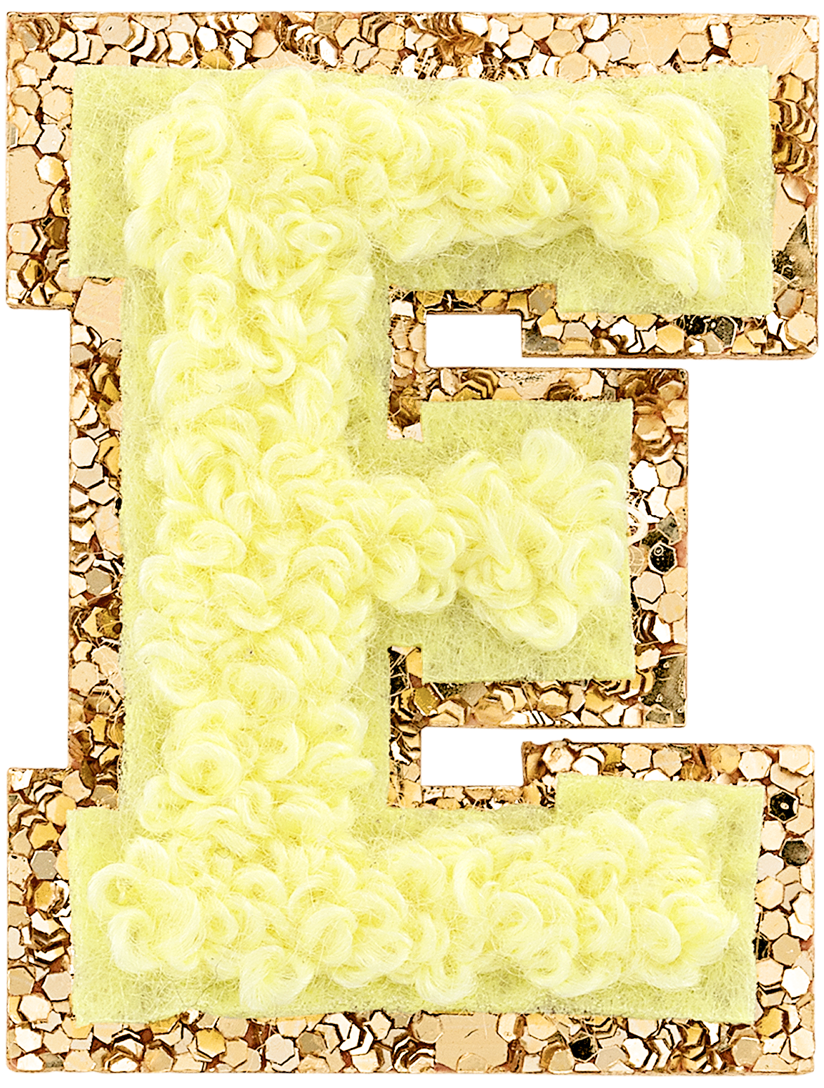 Banana Mini Glitter Varsity Letter Patch