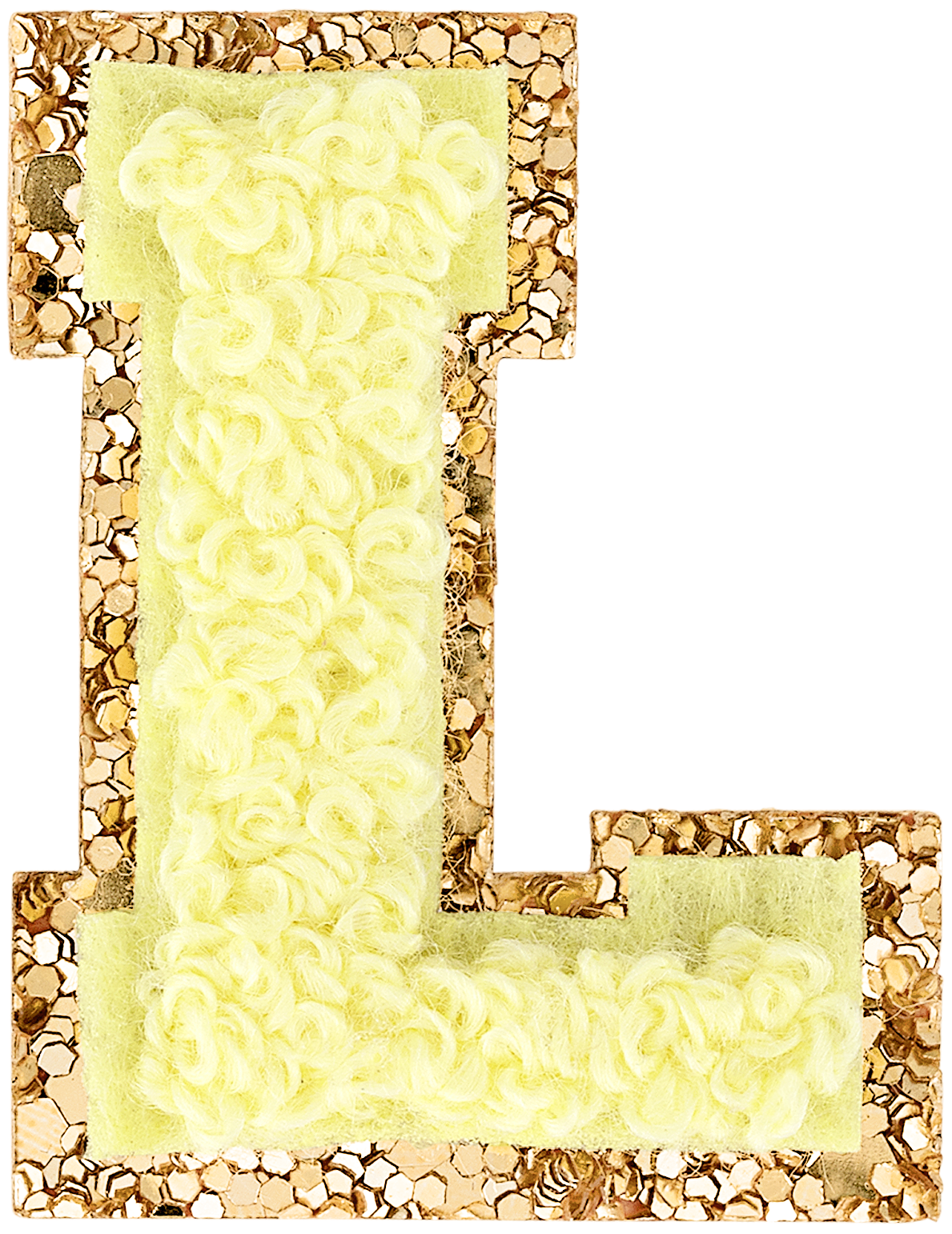 Banana Mini Glitter Varsity Letter Patch
