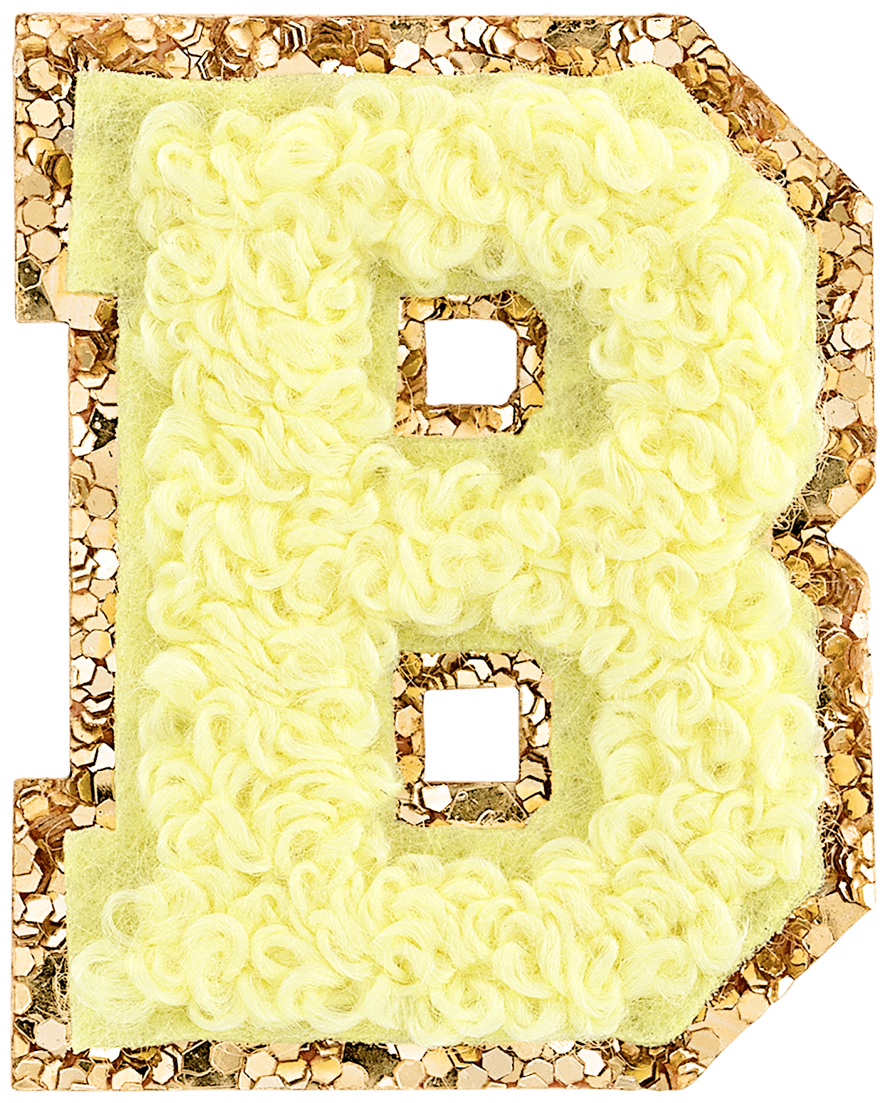 Banana Mini Glitter Varsity Letter Patch
