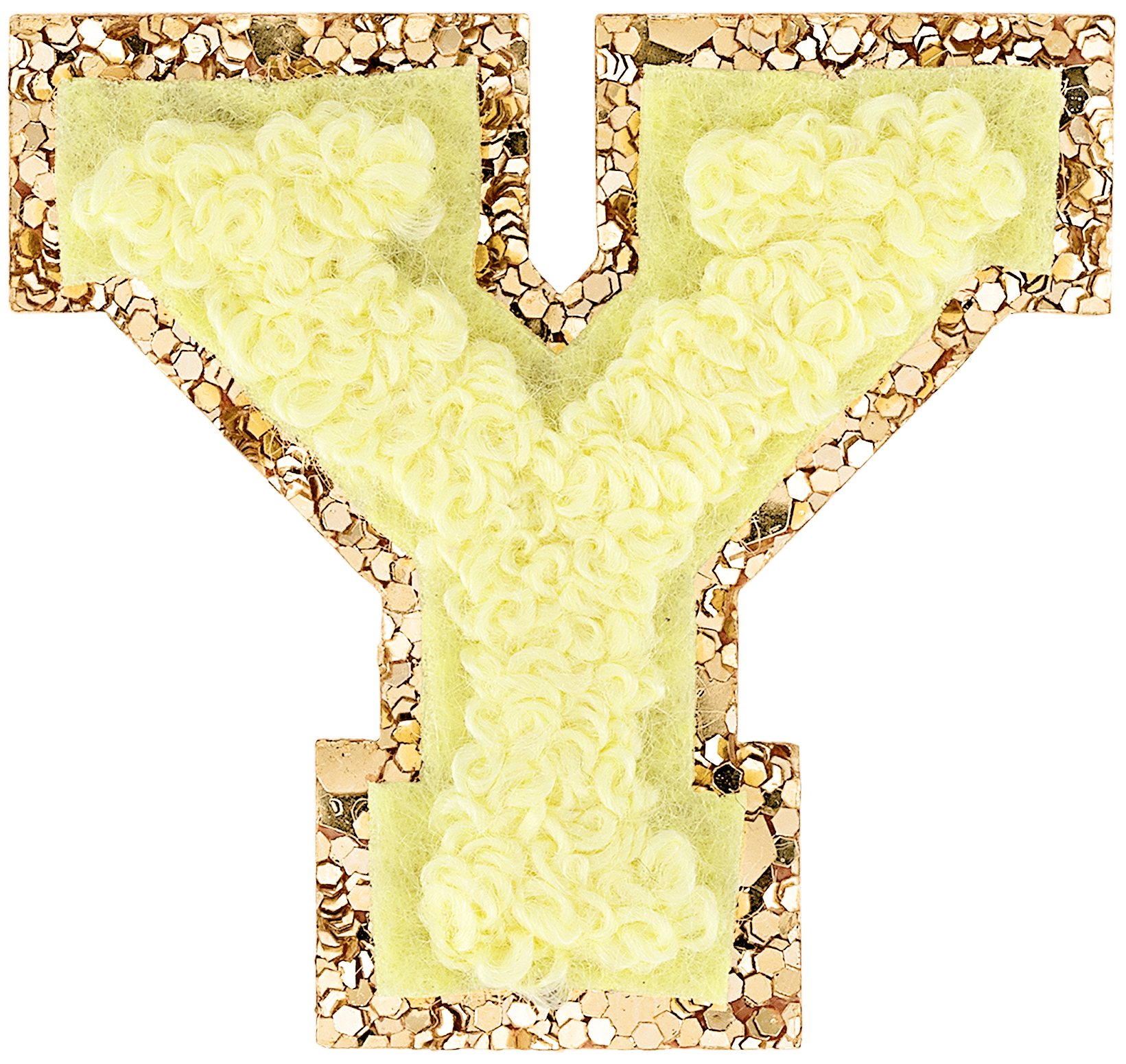 Banana Mini Glitter Varsity Letter Patch