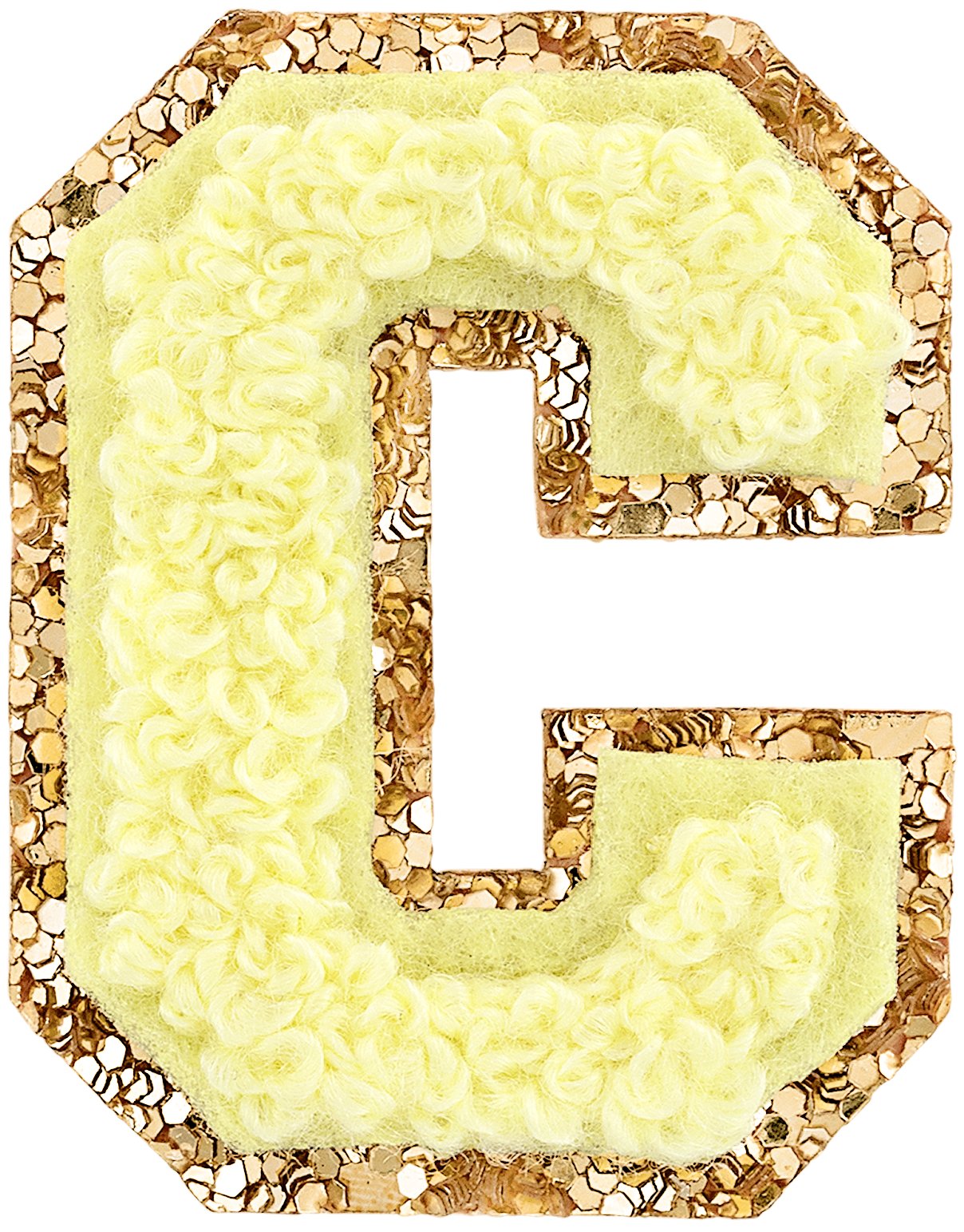 Banana Mini Glitter Varsity Letter Patch