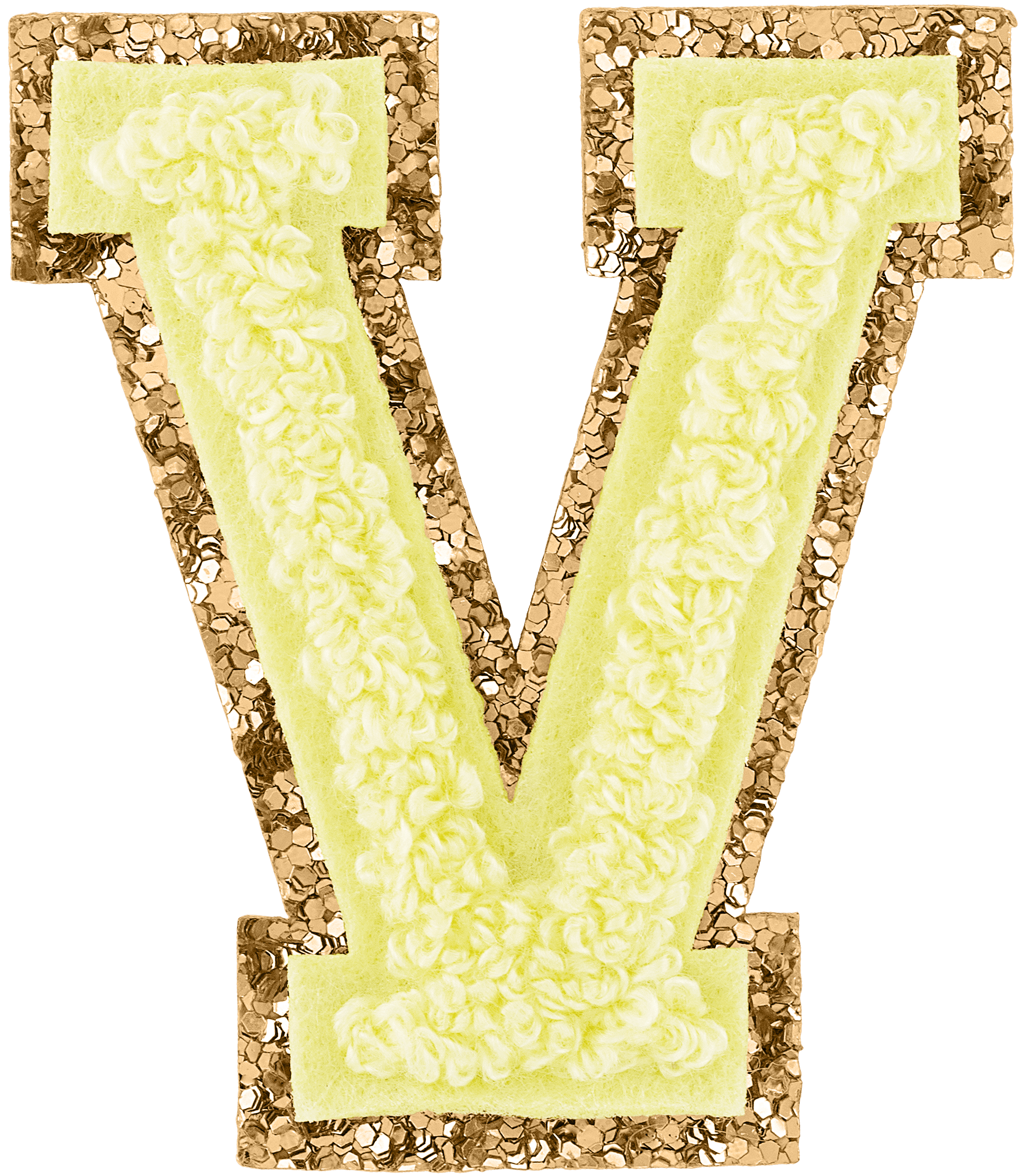 Banana Glitter Varsity Letter Patch