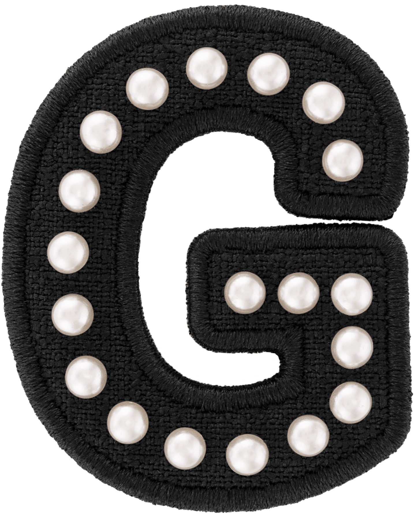 Black Pearl Letter Patch