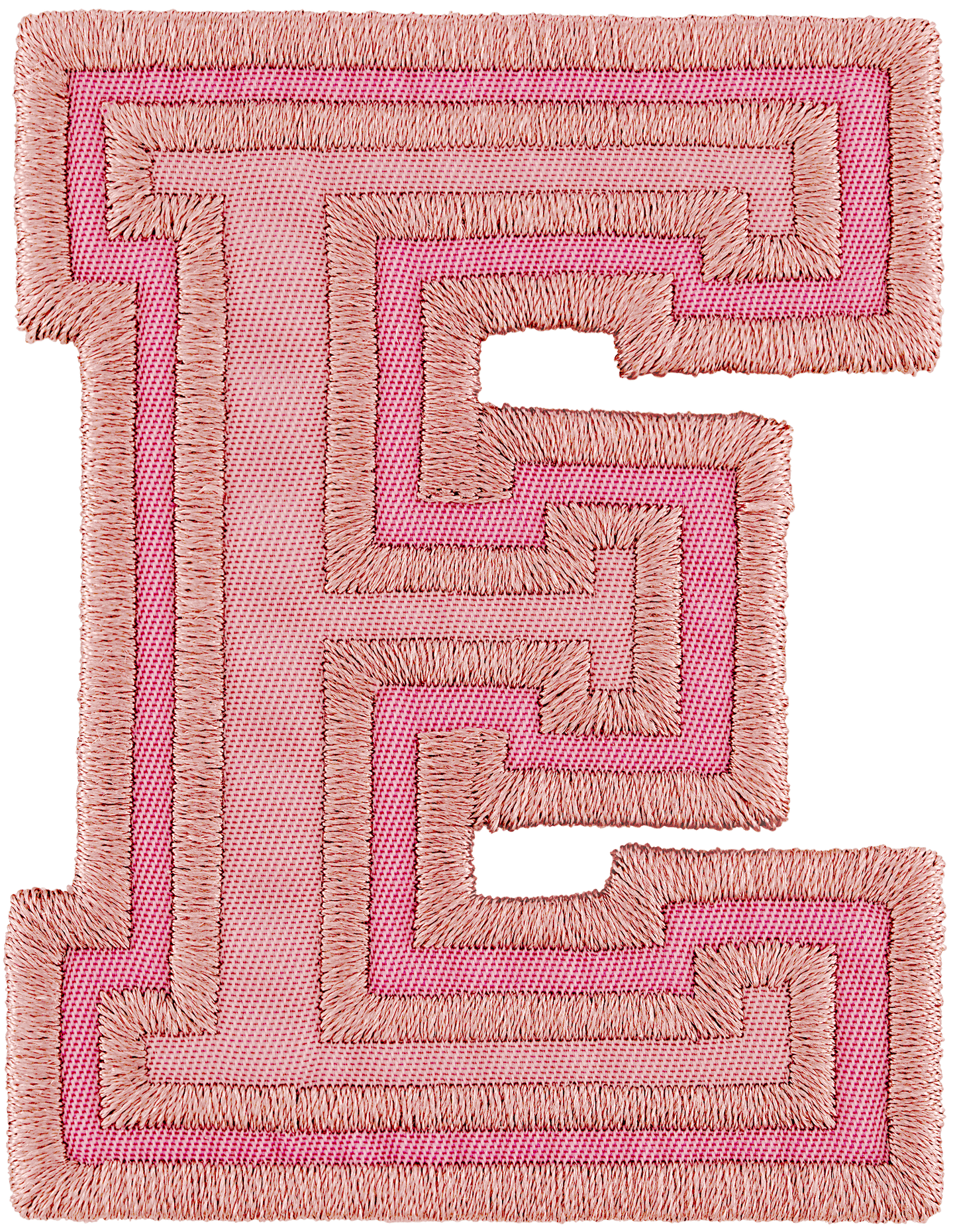 Mauve Varsity Nylon Letter Patch