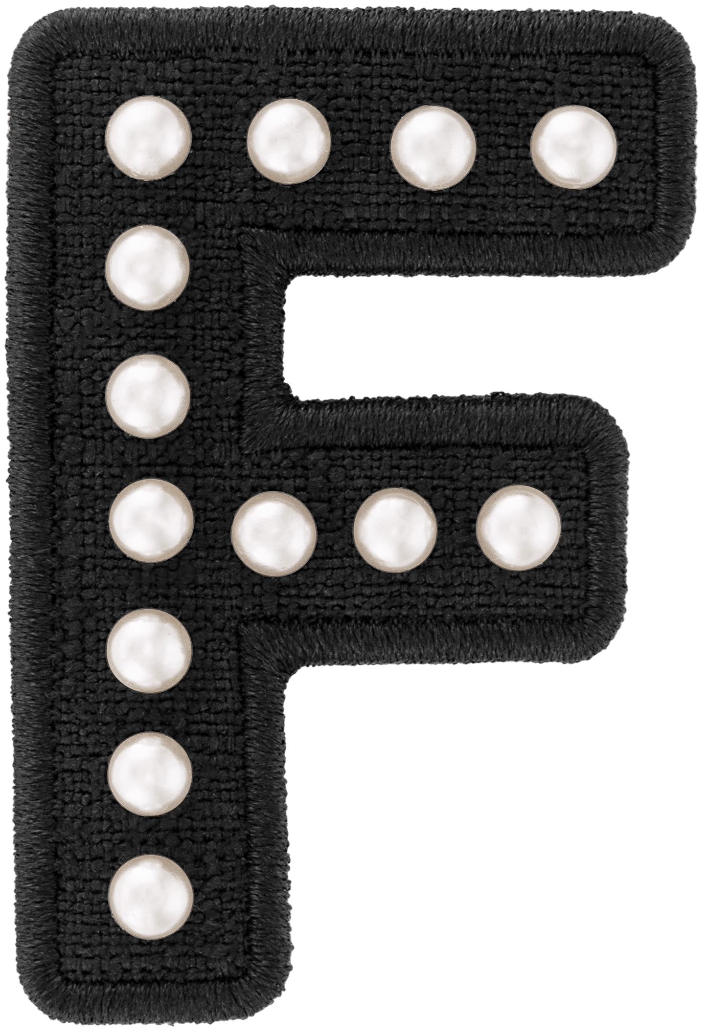 Black Pearl Letter Patch