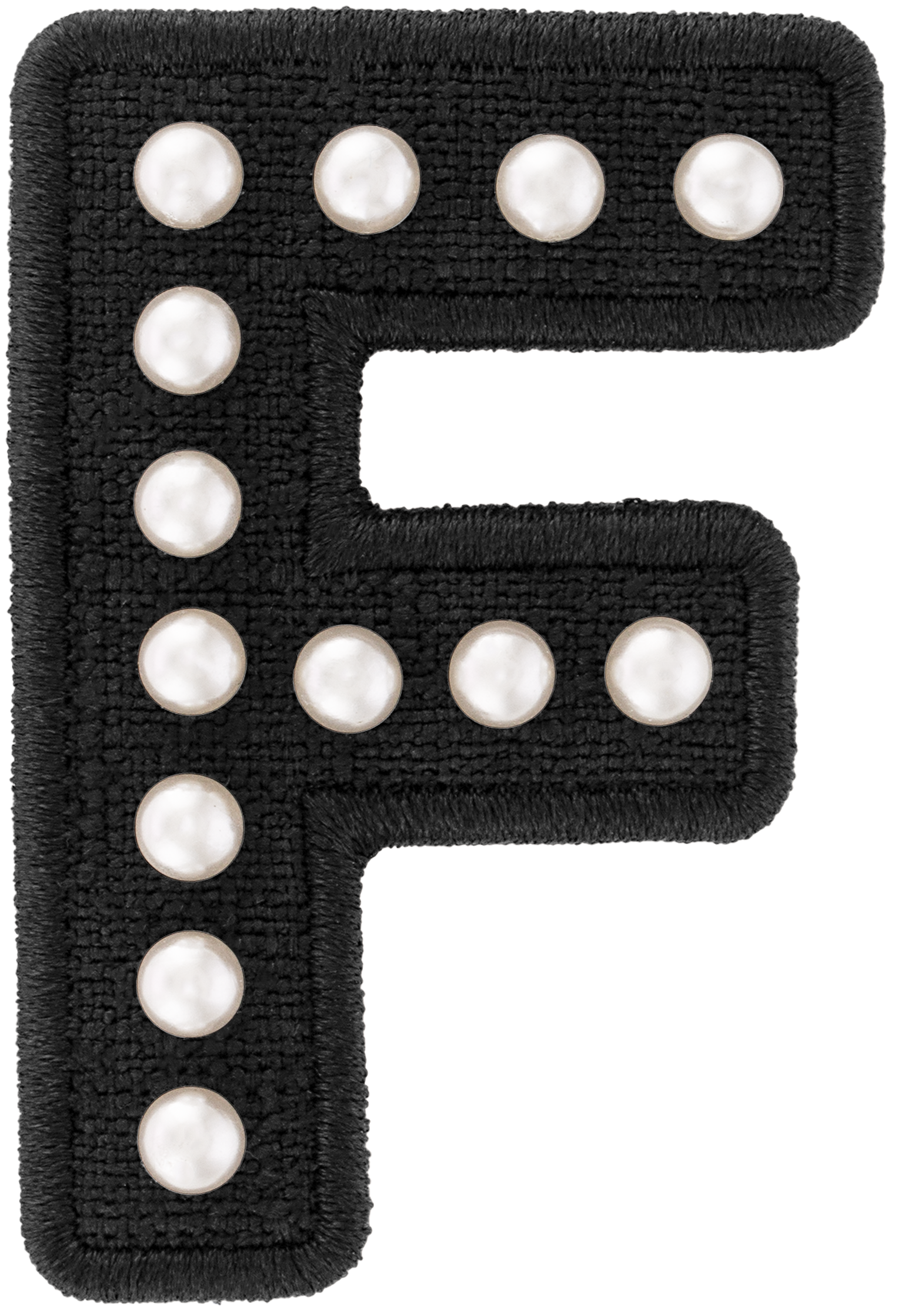 Black Pearl Letter Patch