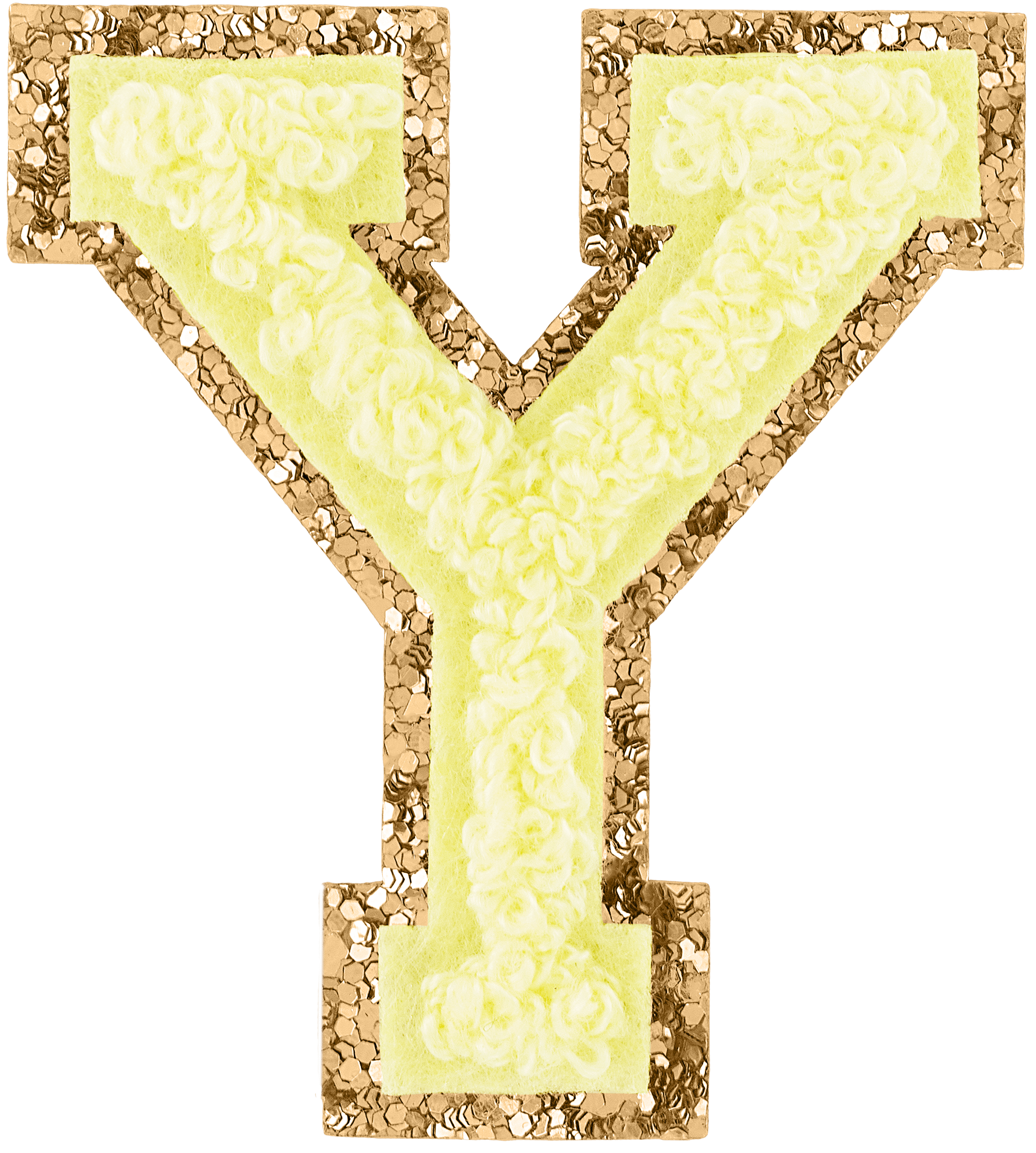 Banana Glitter Varsity Letter Patch