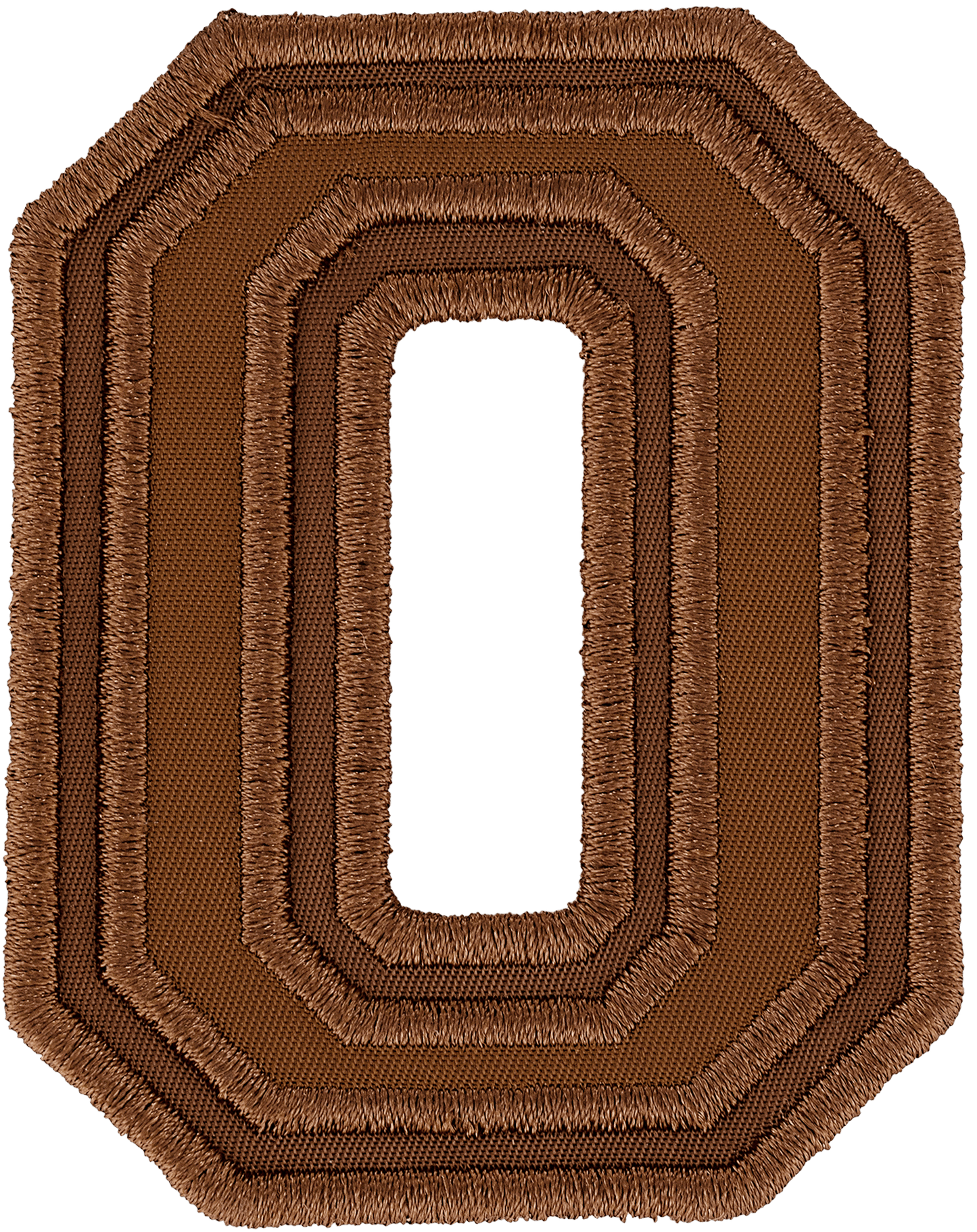 Chocolate Varsity Nylon Letter Patch
