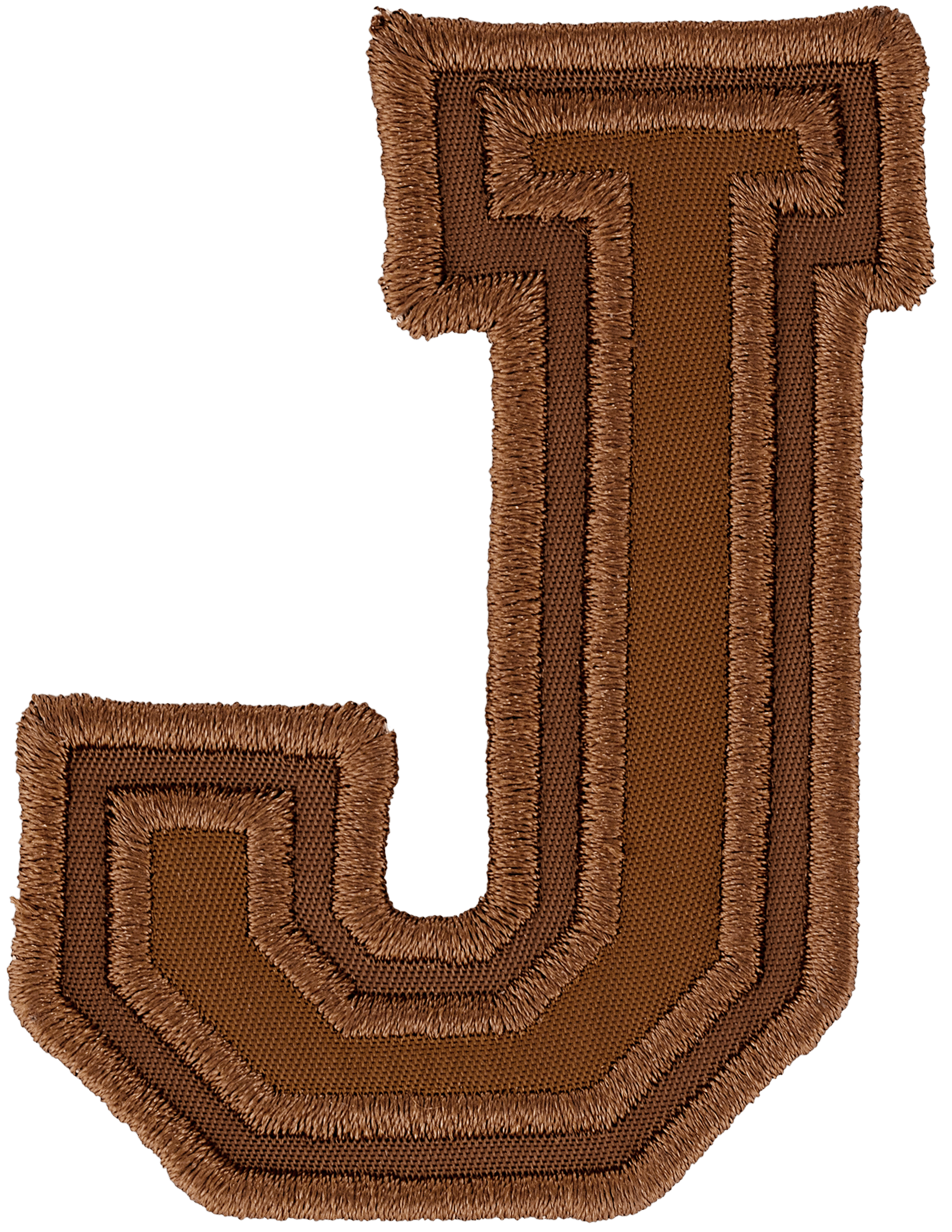 Chocolate Varsity Nylon Letter Patch