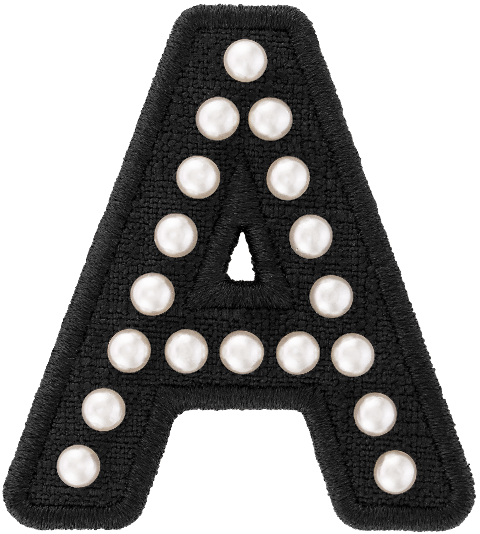 Black Pearl Letter Patch